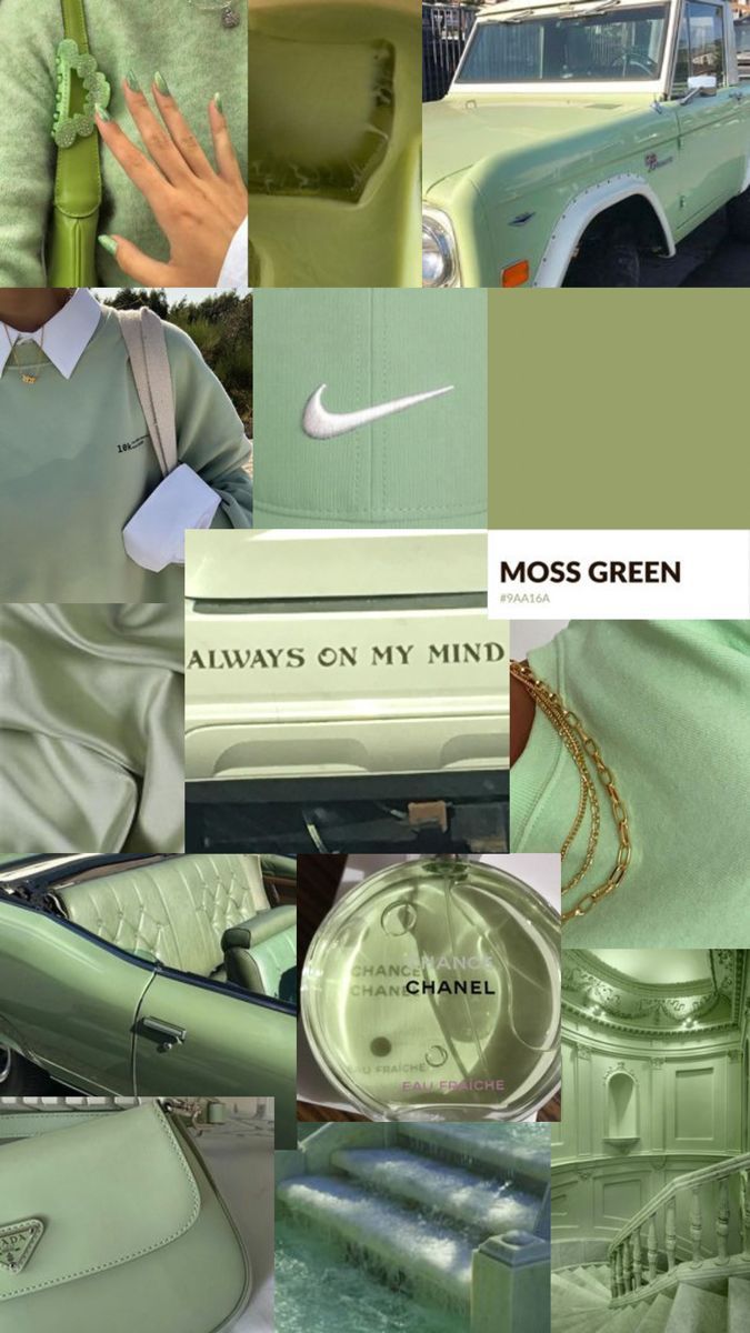 675x1200 Moss Green Wallpaper