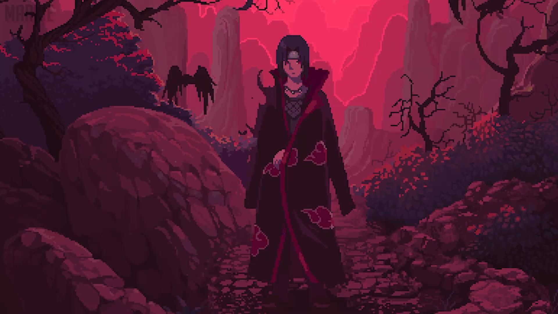 1920x1080 Pixel Art Itachi Uchiha Live Wallpaper