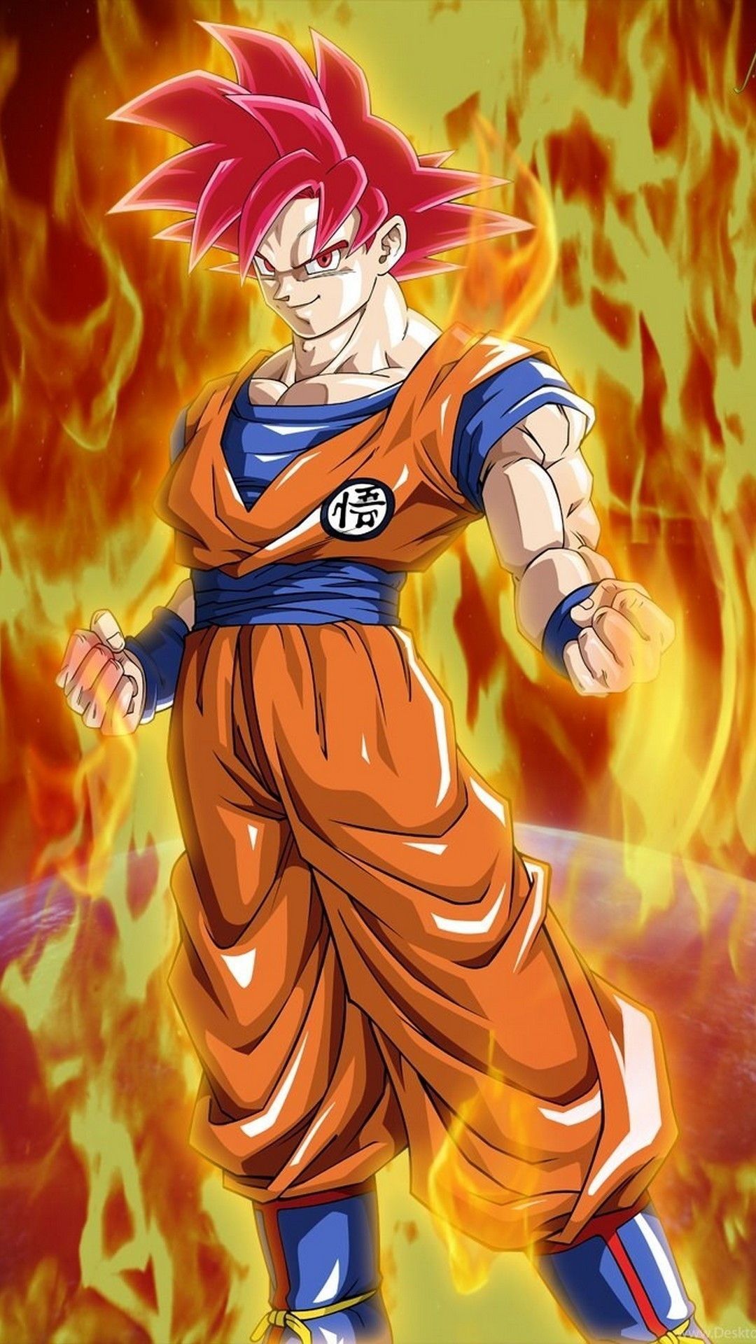 1080x1920 Goku Super Saiyan God Wallpaper For Mobile HD 2023