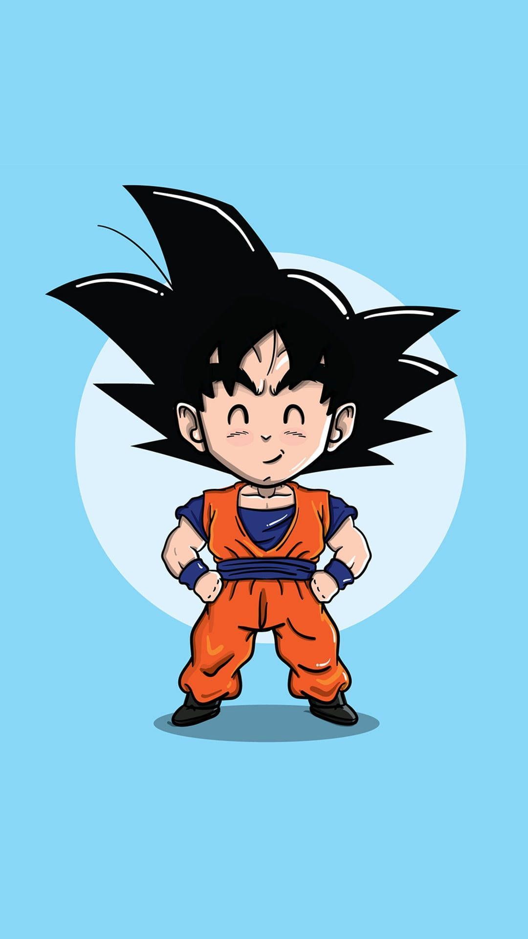 1080x1920 Download Chibi Son Goku Smiling Wallpaper