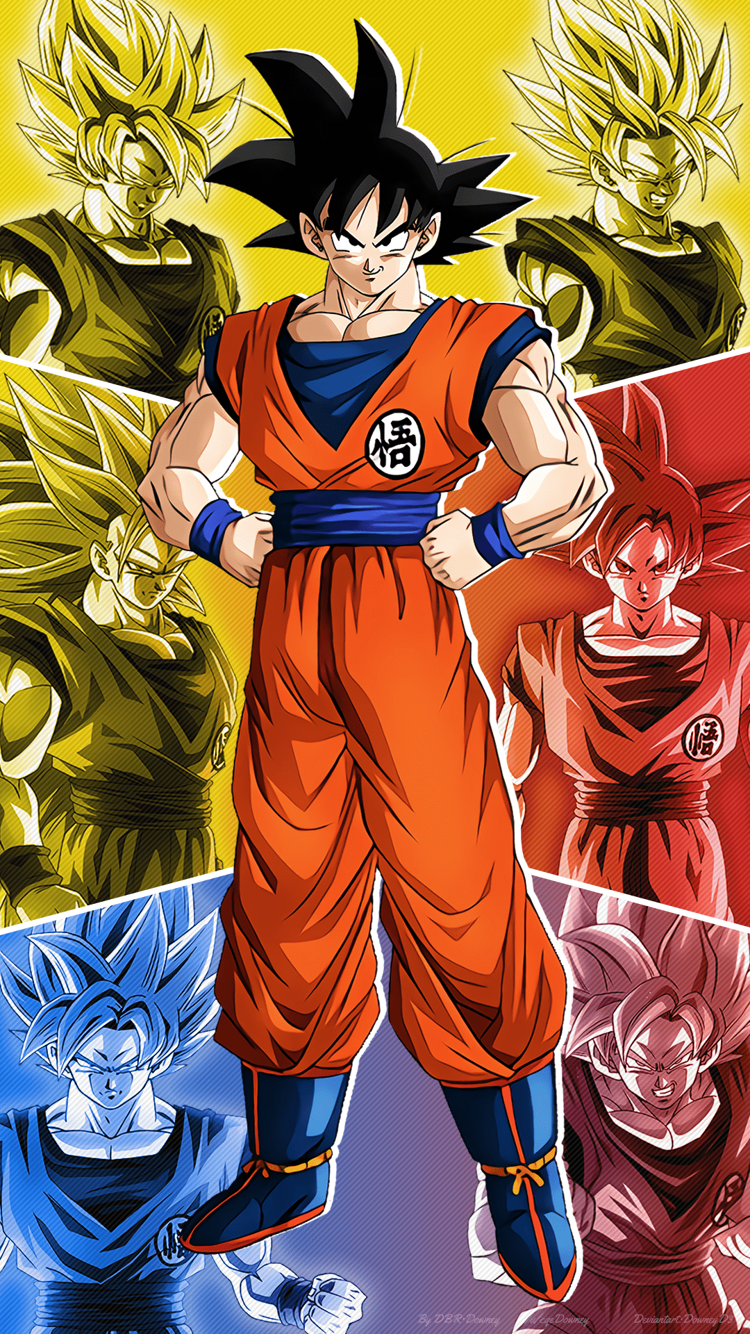 1080x1920 Happy New Year 21 • New Wallpaper (Android Goku, Vegeta, Vegito and Gogeta)(More resolutions in comments)
