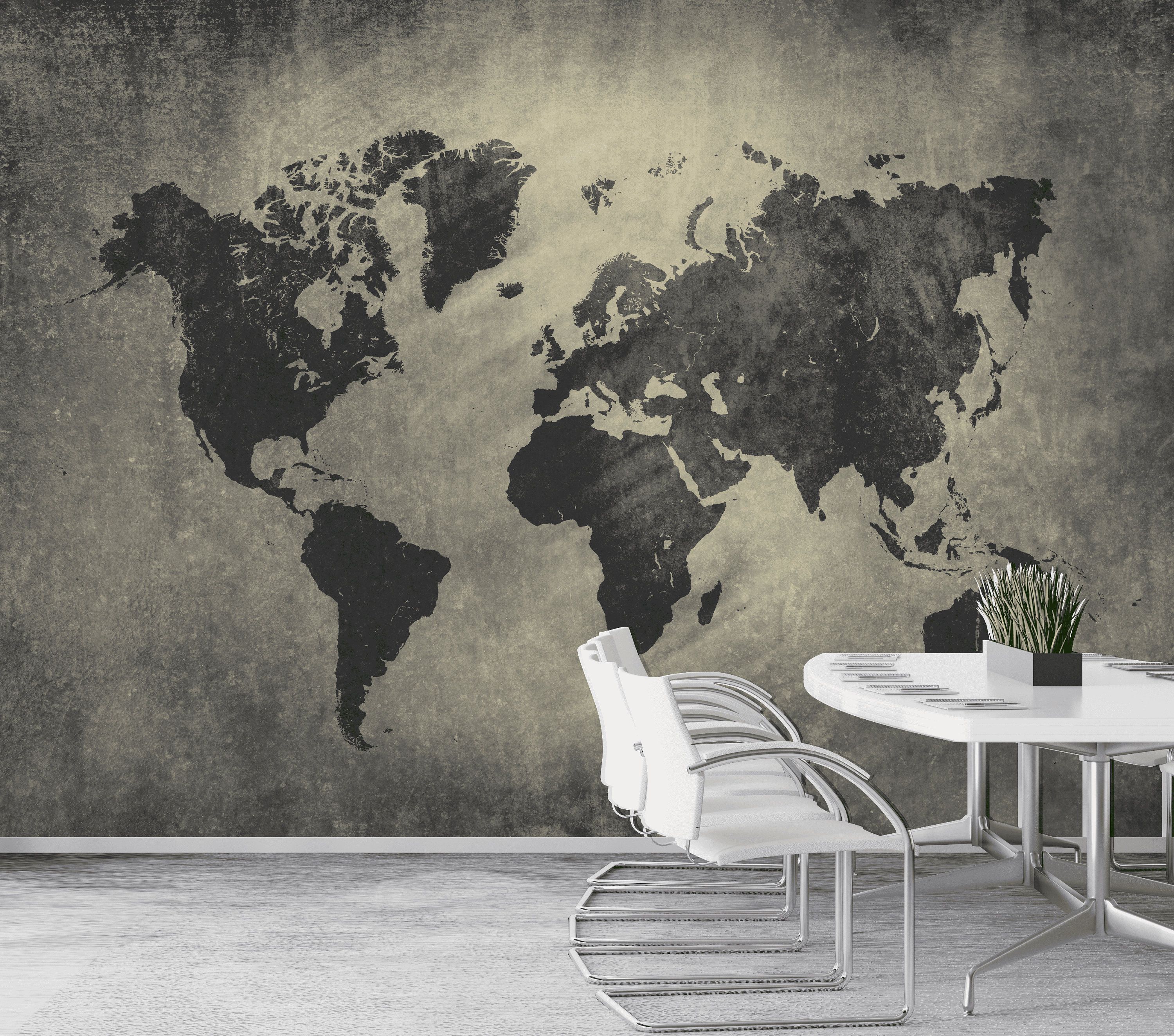 3000x2647 Dark Political Map World Map Wall Murals Large World Map