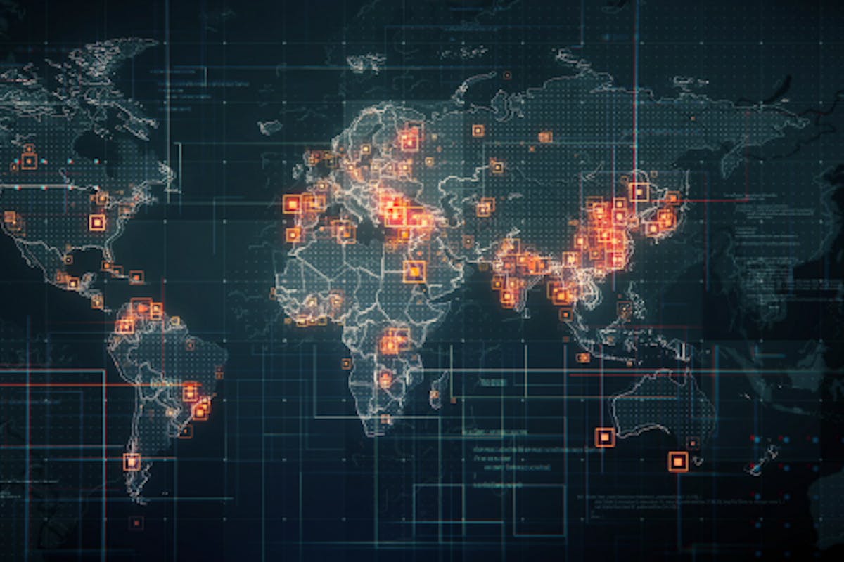 1200x800 Black World Map with Lines Rollback Camera 4K, Stock Video