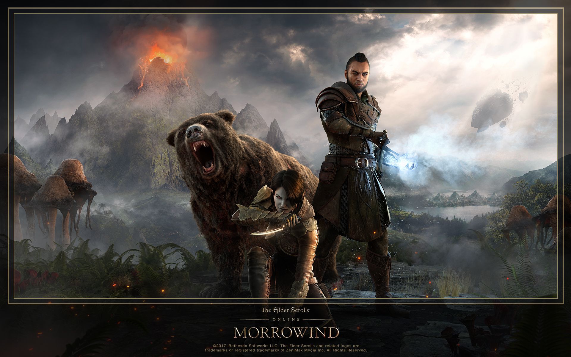 1920x1200 Download the New ESO: Morrowind Hero Art Wallpaper Elder Scrolls Online