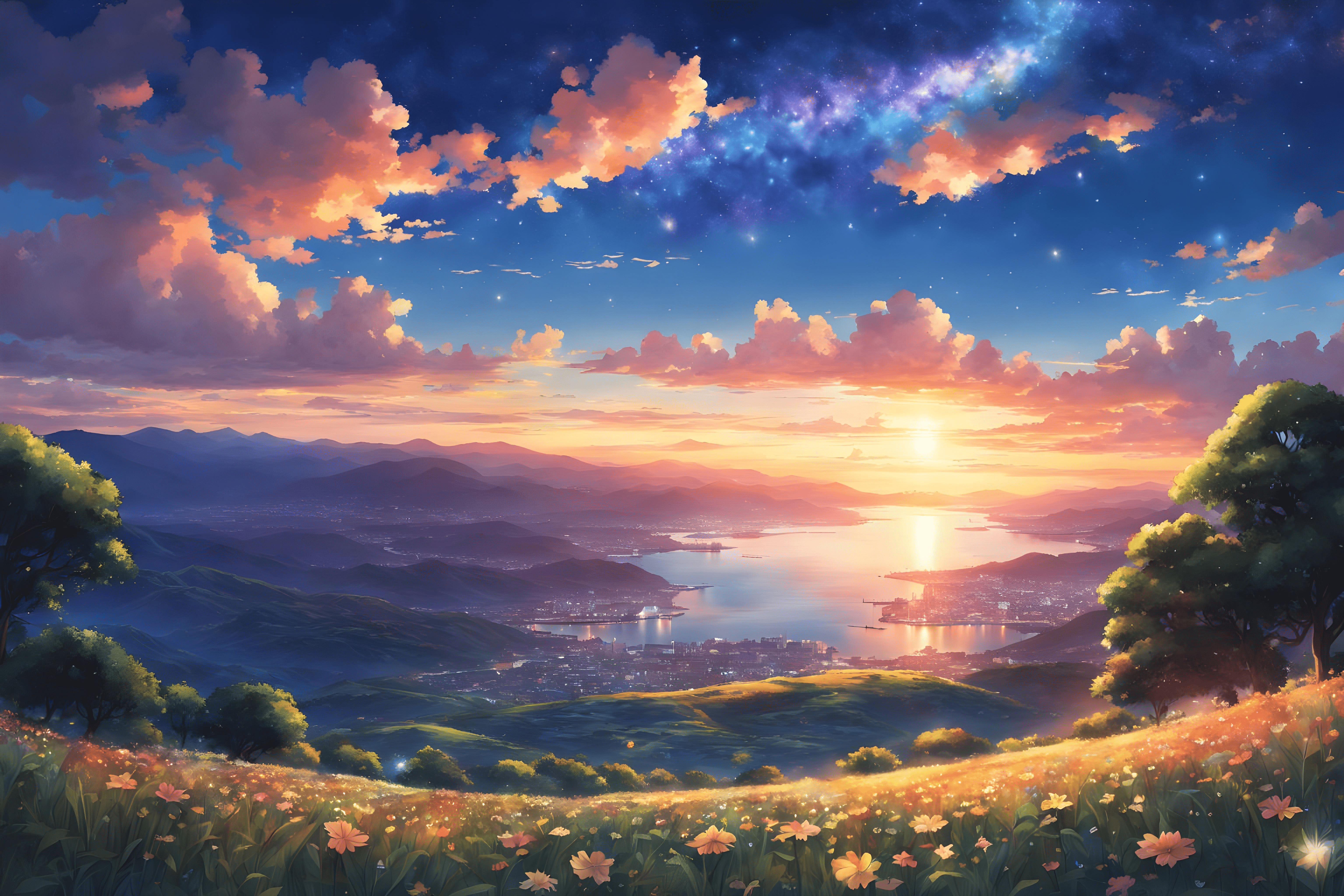 6144x4096 Anime Landscape 4k Ultra HD Wallpaper