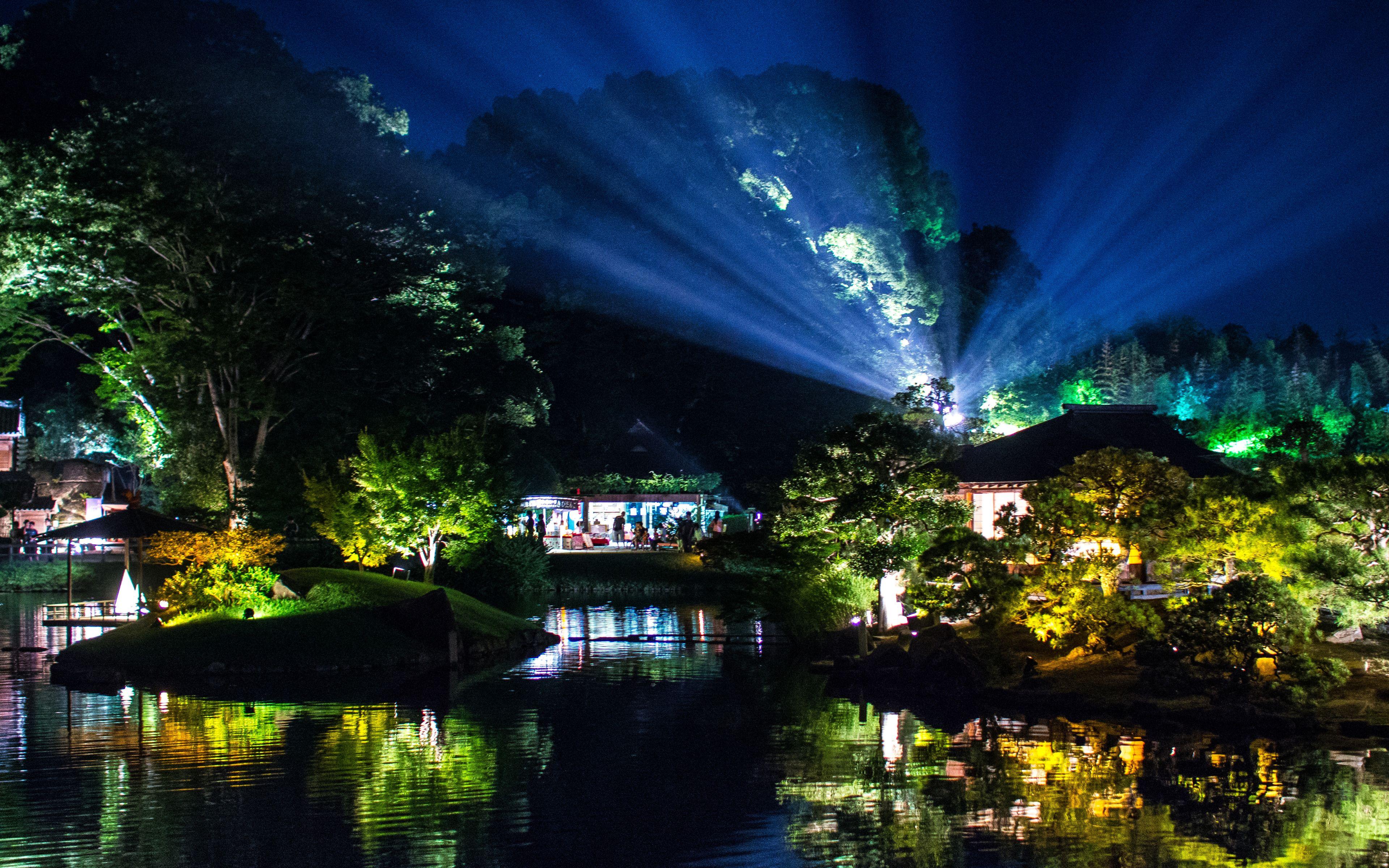 3840x2400 Korakuen Garden located in Okayama, Japan widescreen wallpaper