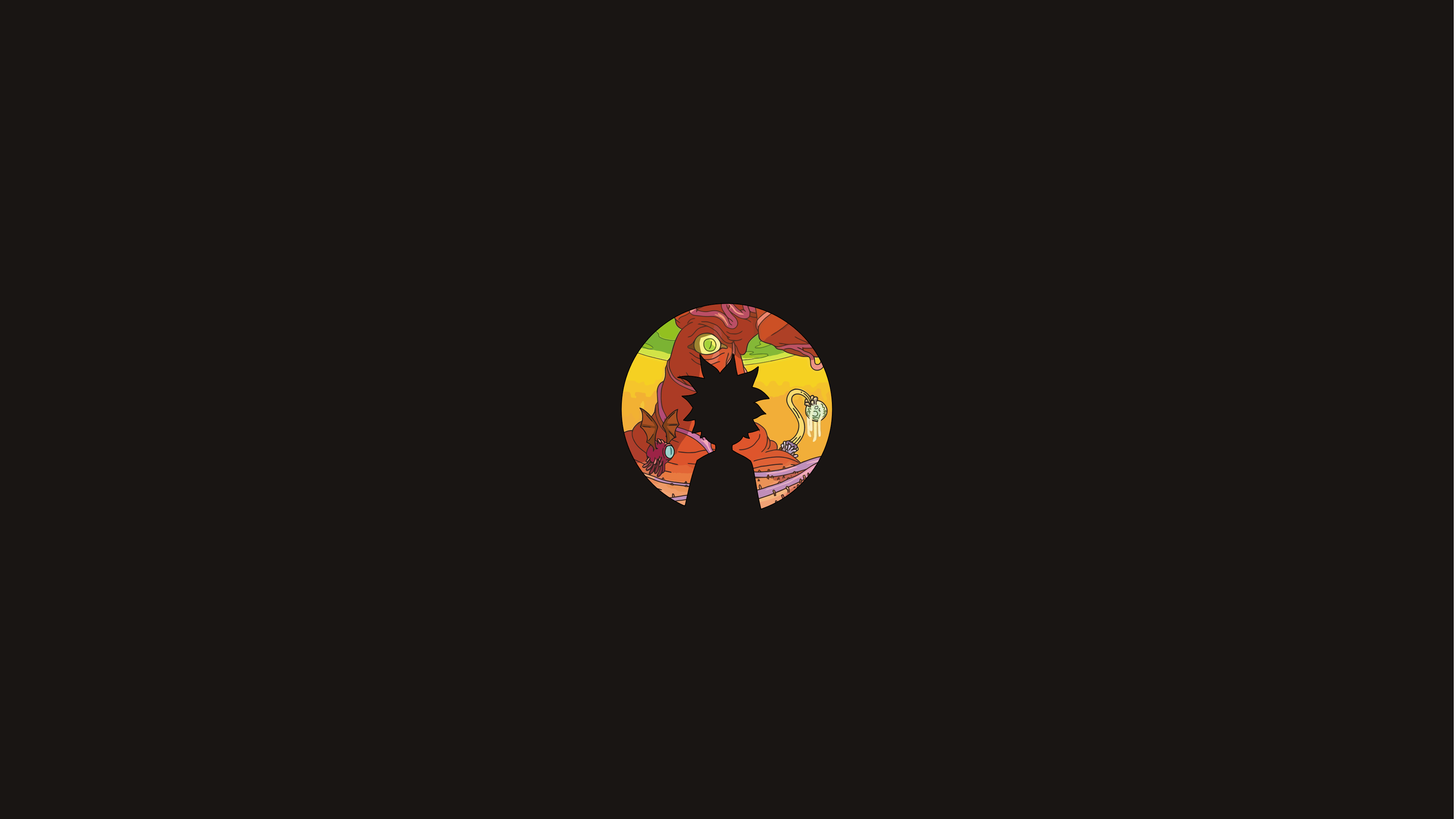 3847x2163 Rick And Morty Black Amoled Wallpaper