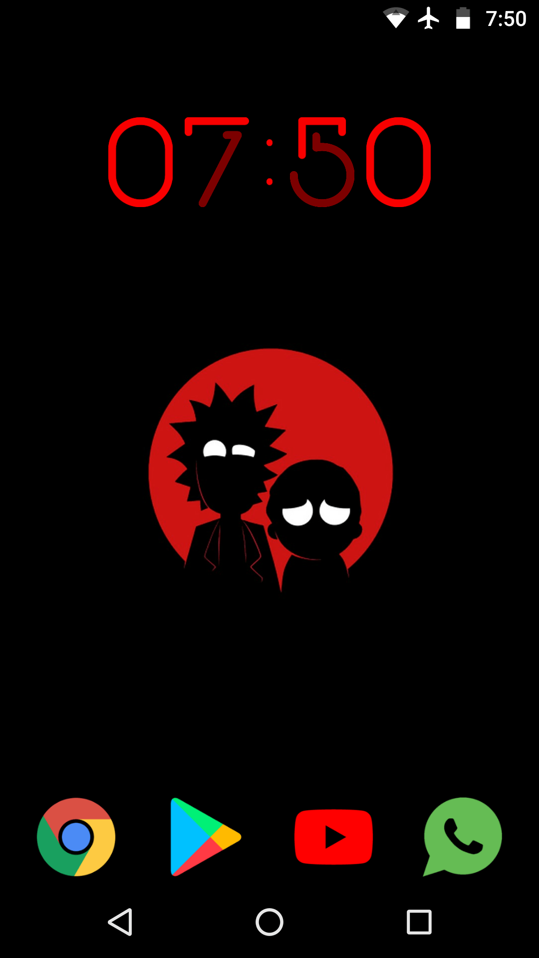 1080x1920 Rick and Morty Black and Red setup