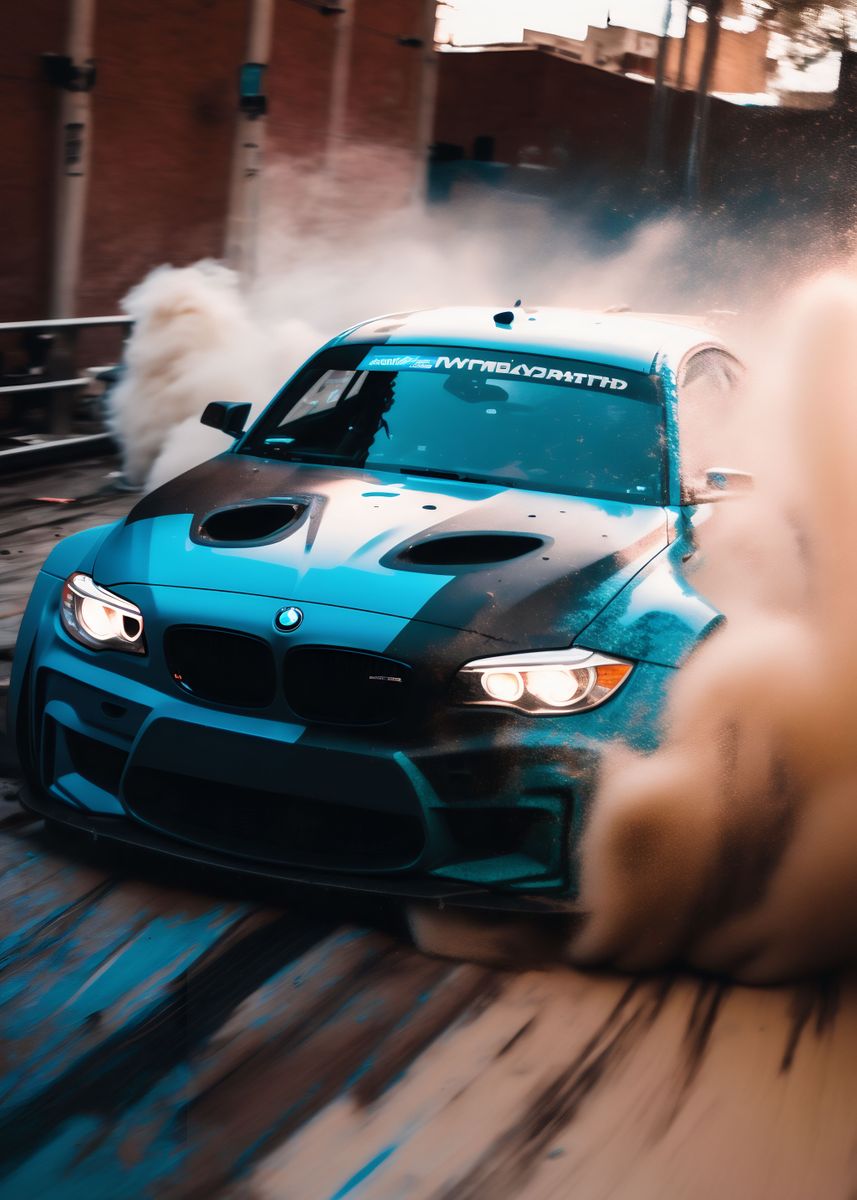 857x1200 BMW 1M E82 Widebody' Poster