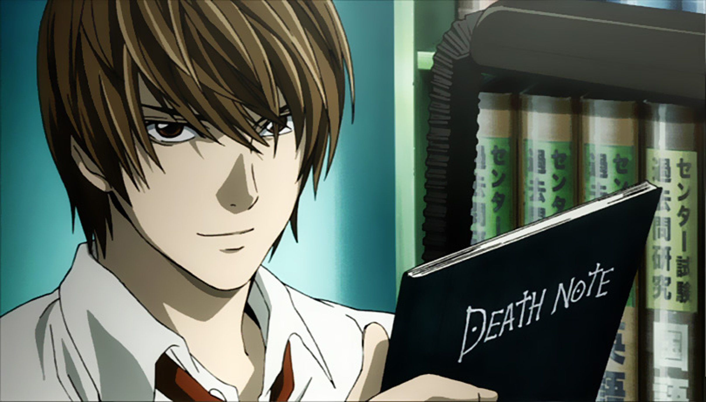 2421x1378 Free download Death note Light Yagami wallpaper background [2421x1378] for your Desktop, Mobile & Tablet. Explore Death Note iPhone 5s Wallpaper. Death Note Background, Death Note Wallpaper, L Death Note Wallpaper