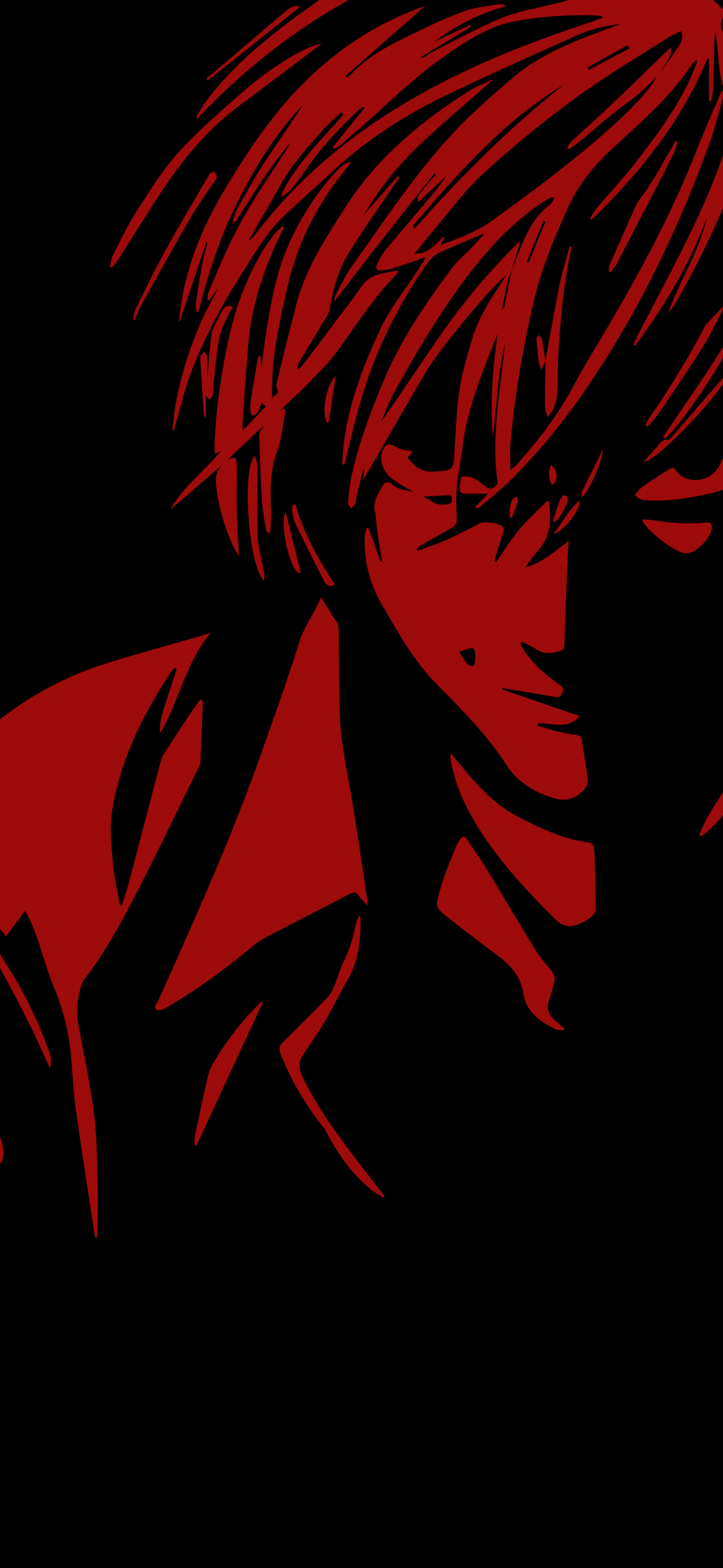 1290x2796 Light Yagami Wallpaper 4K, 5K, Death Note, Black background