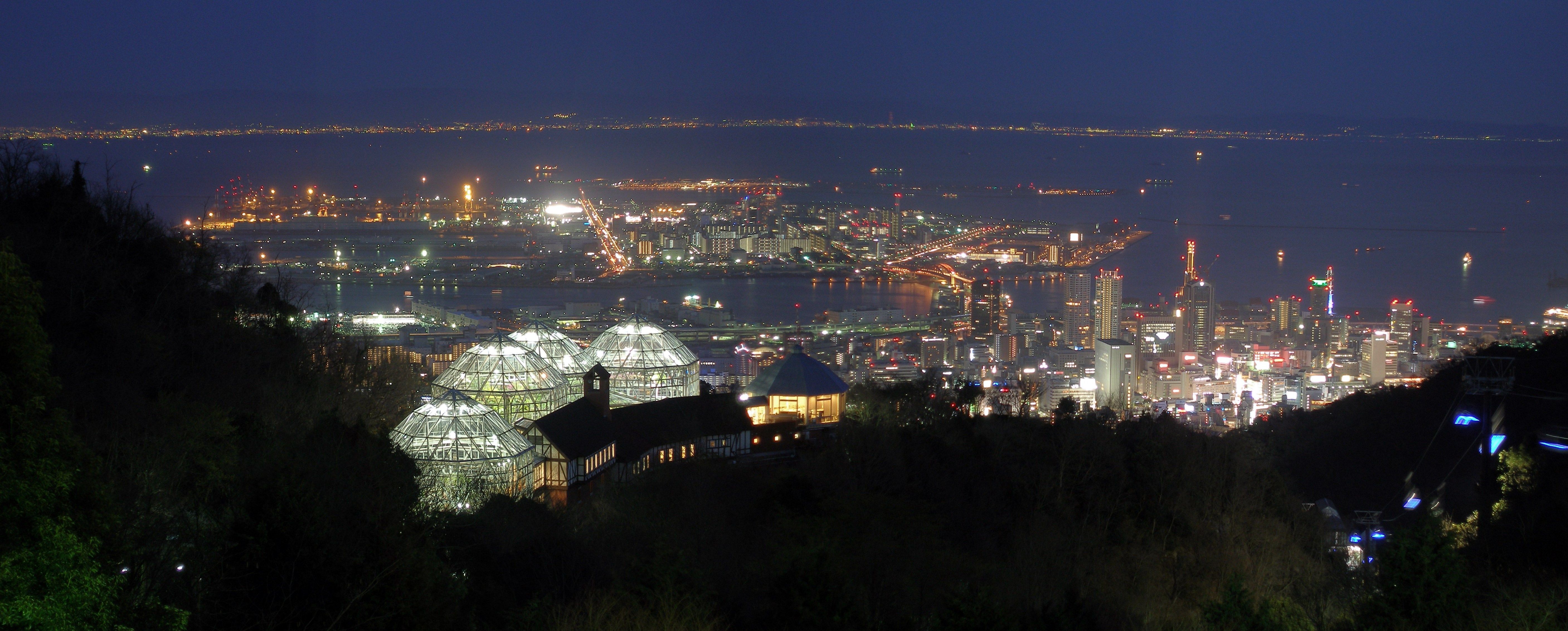 5627x2264 Cityscape of Kobe in Japan image Domain photo