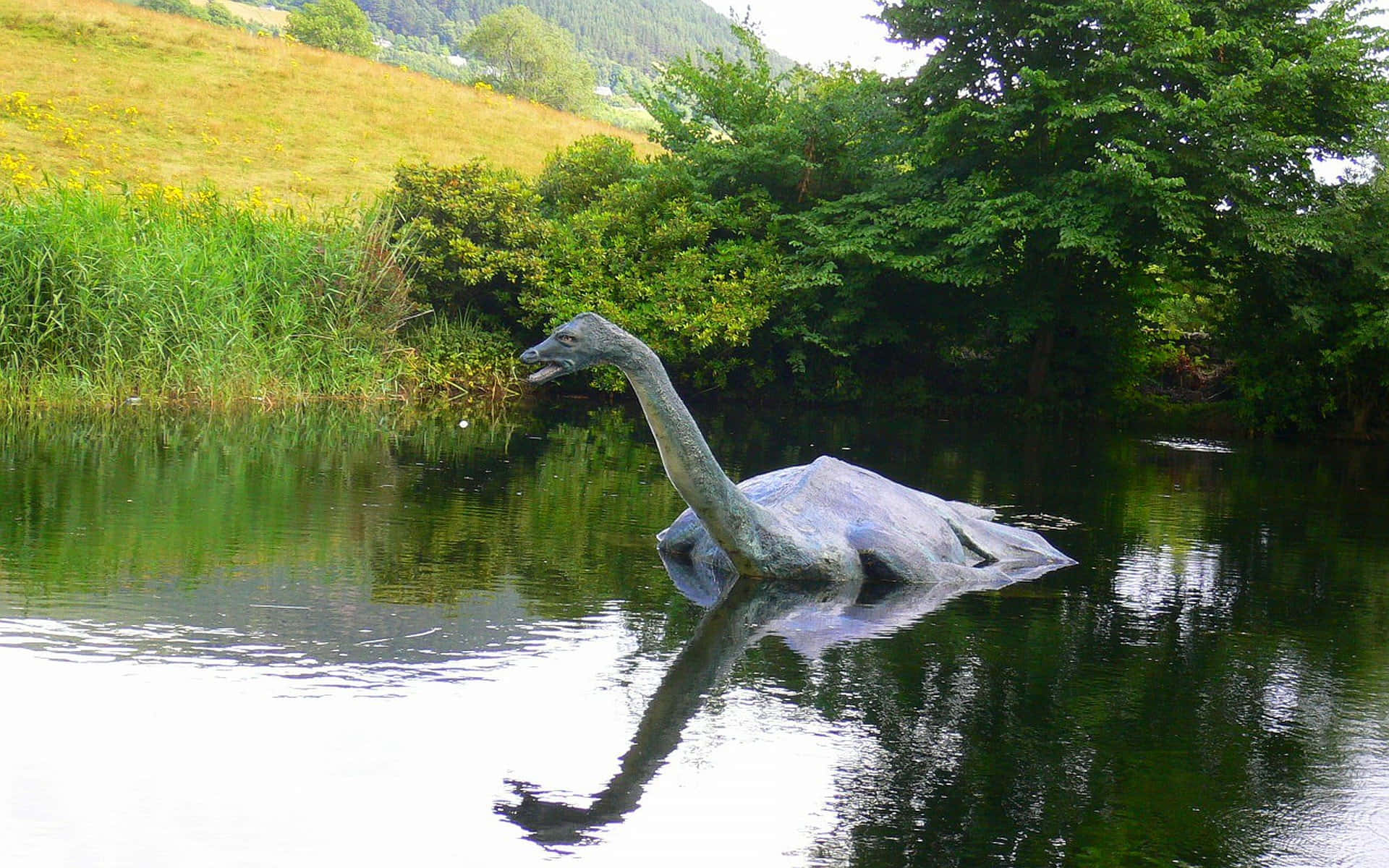 1920x1200 Download Loch Ness Lake Monster Wallpaper