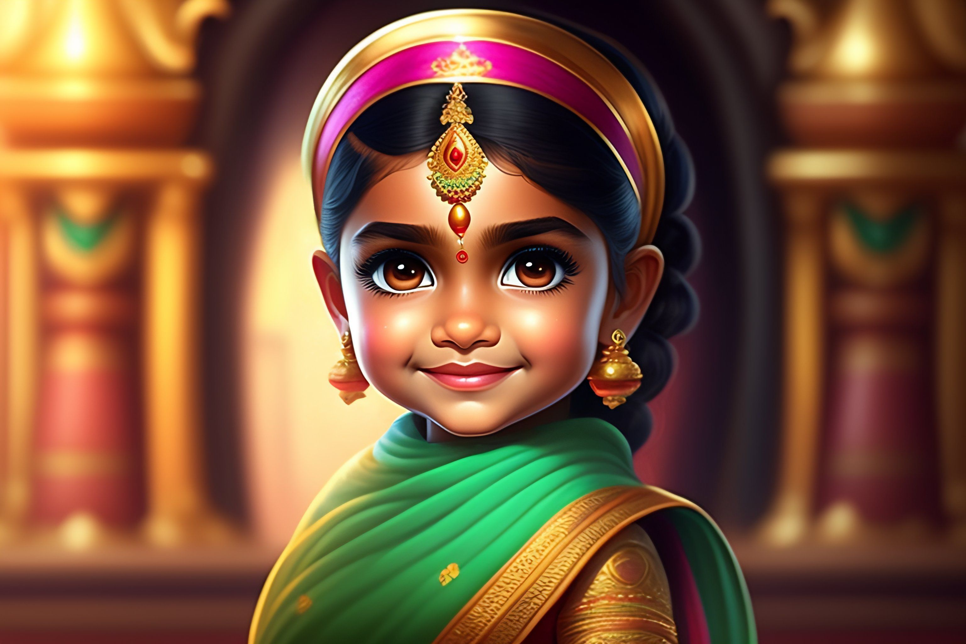 3072x2048 Lexica from chhota bheem as berlesk, portrait, mucha, realistic