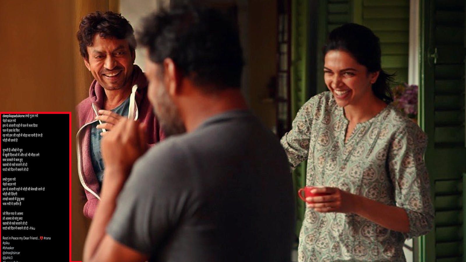 1600x900 Deepika Padukone remembers Irrfan Khan as 'Piku' completes 5 years, pens down a heartfelt note. Hindi Movie News of India
