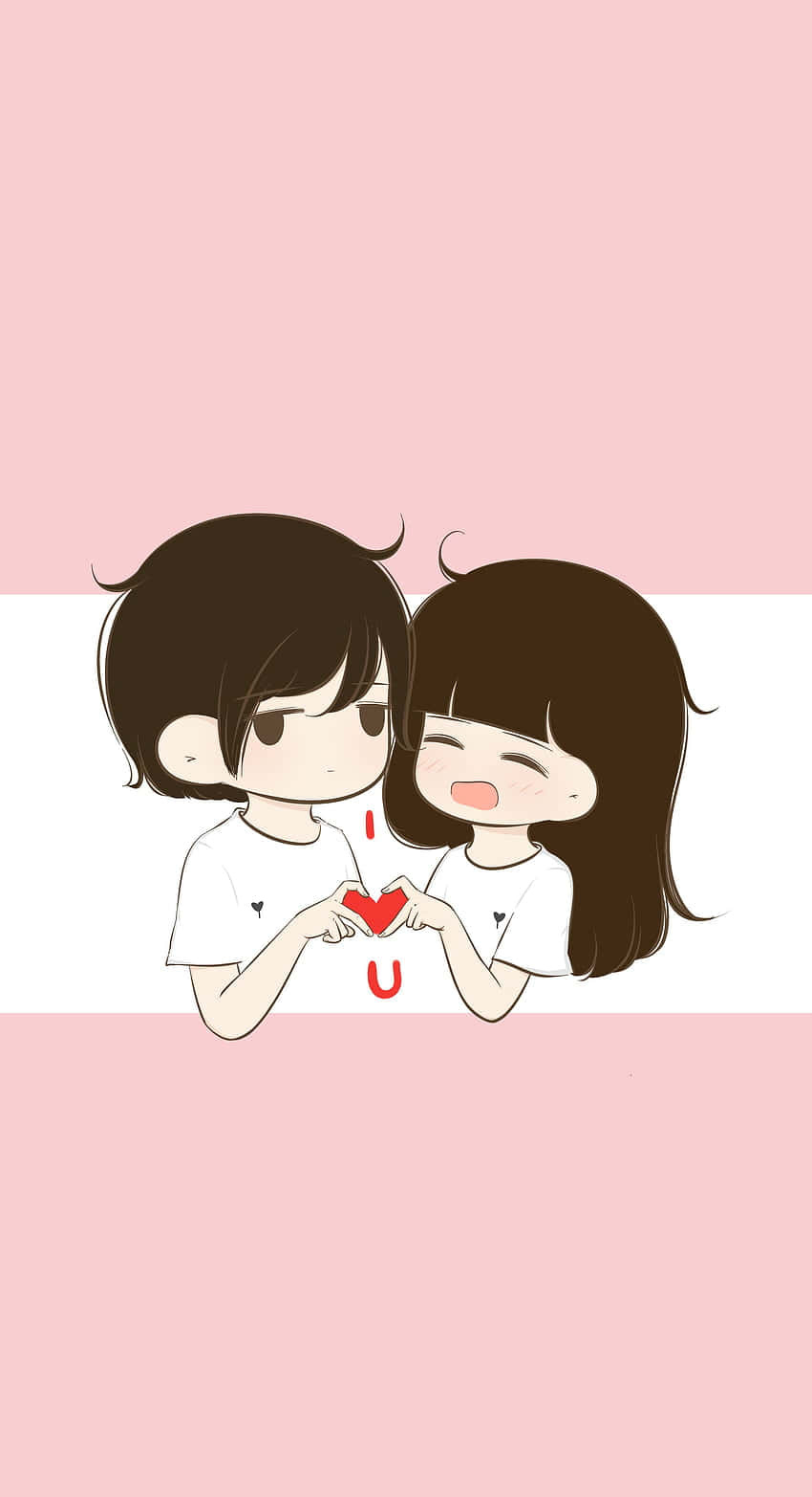 850x1565 Download Chibi Couple Matching PFP Anime Wallpaper
