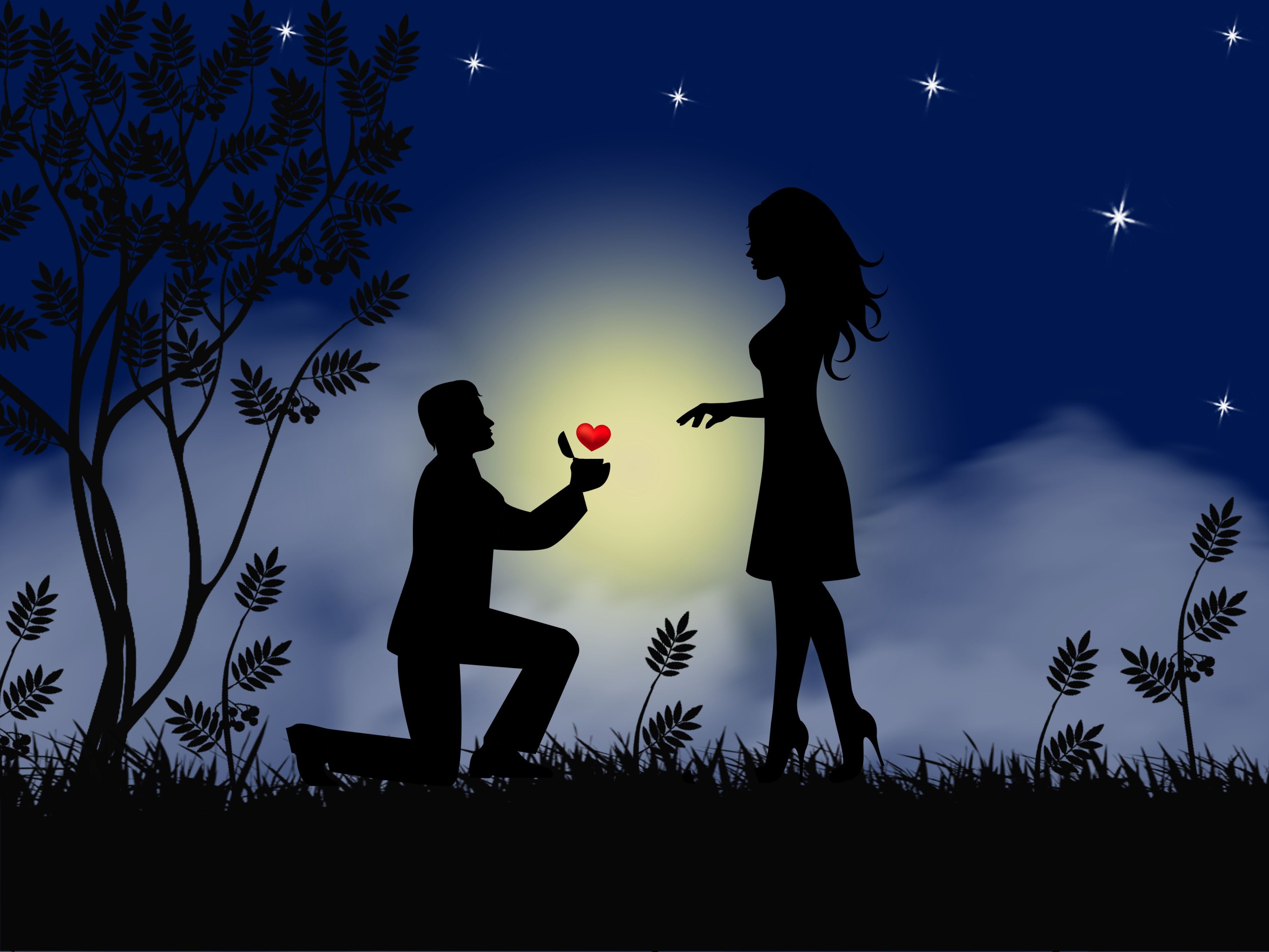 4000x3000 Love, People, Silhouette, Romantic, Couple, Man, Artistic, Woman wallpaper