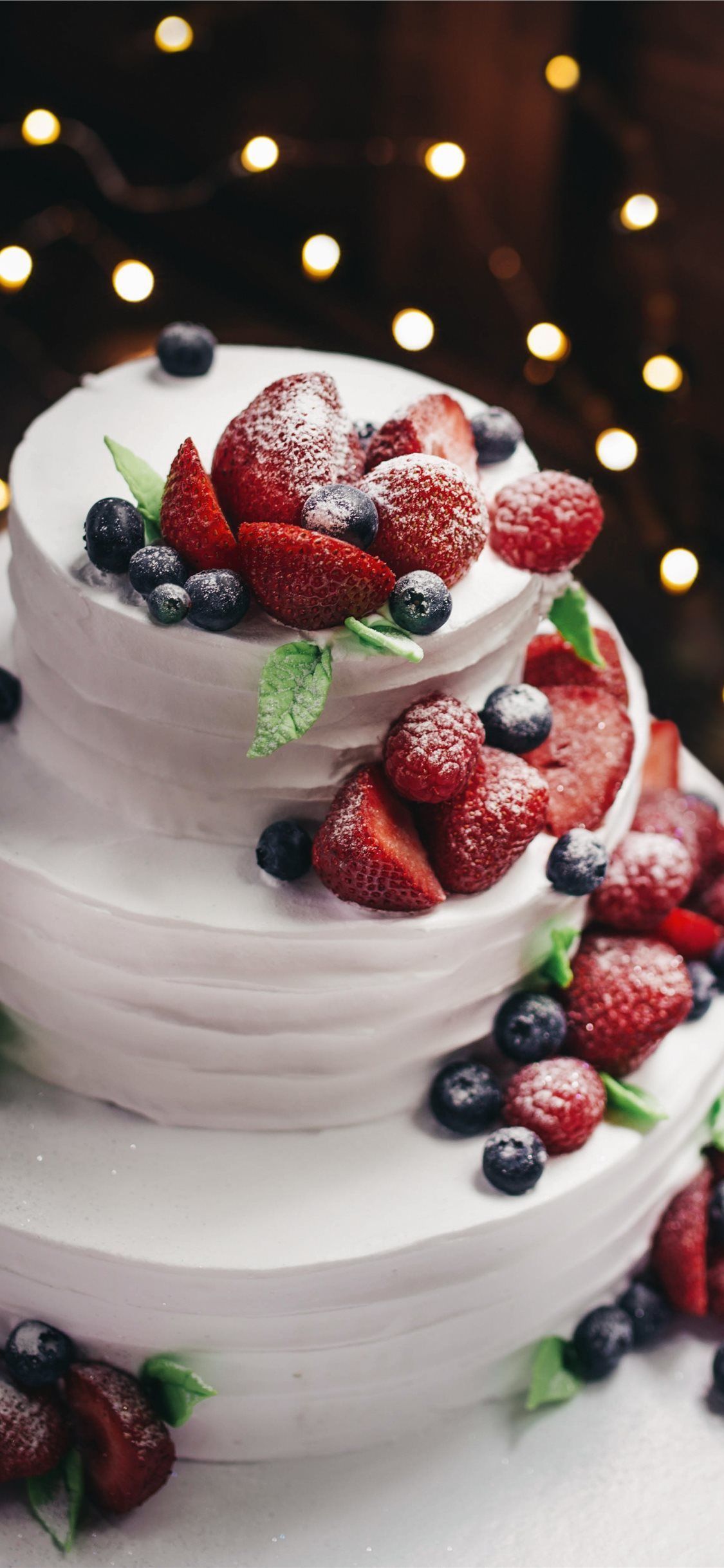 1125x2436 wedding berries cake iPhone X Wallpaper Free Download