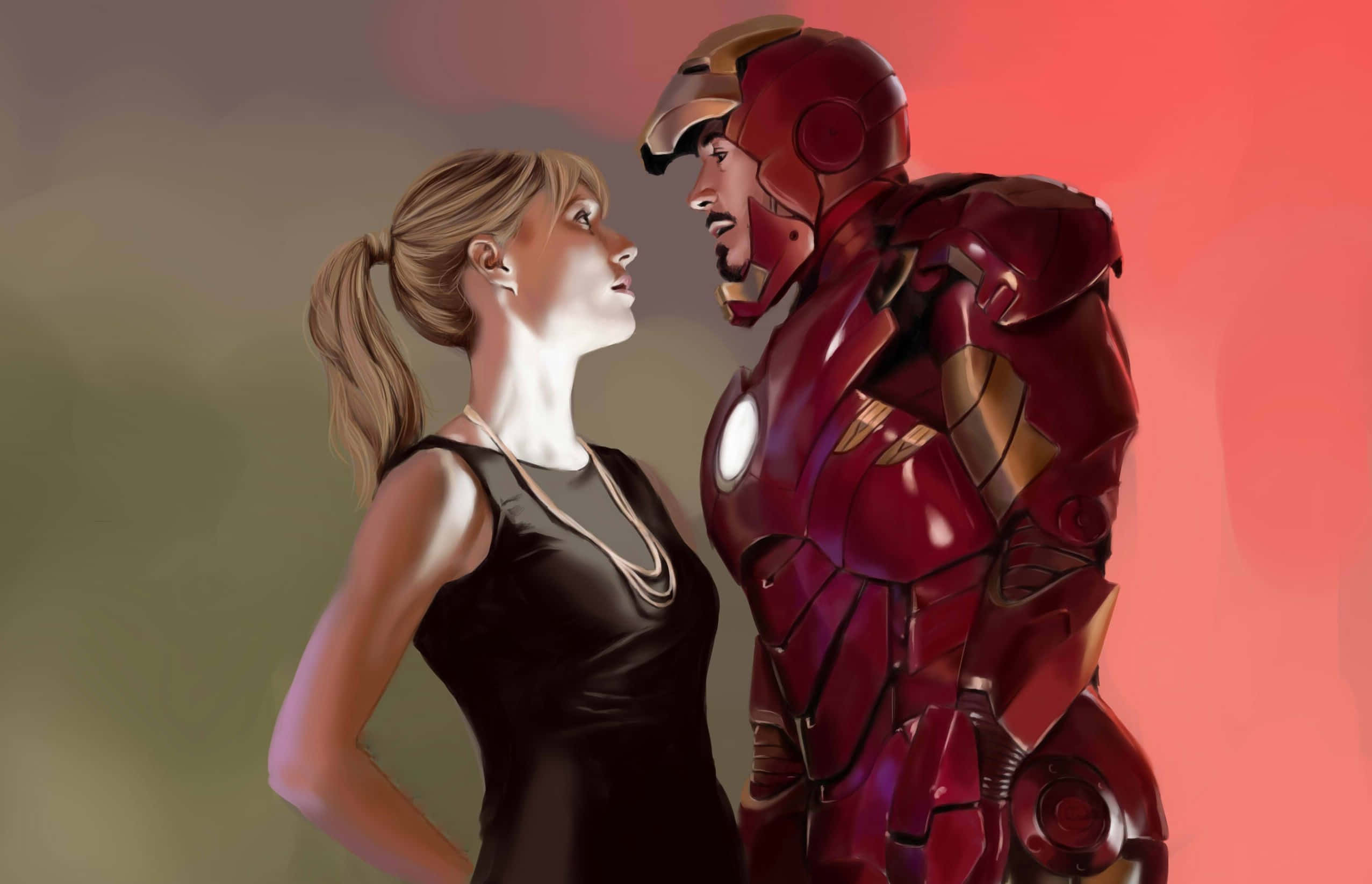 2553x1645 Download Pepper Potts Woman Behind Iron Man Wallpaper