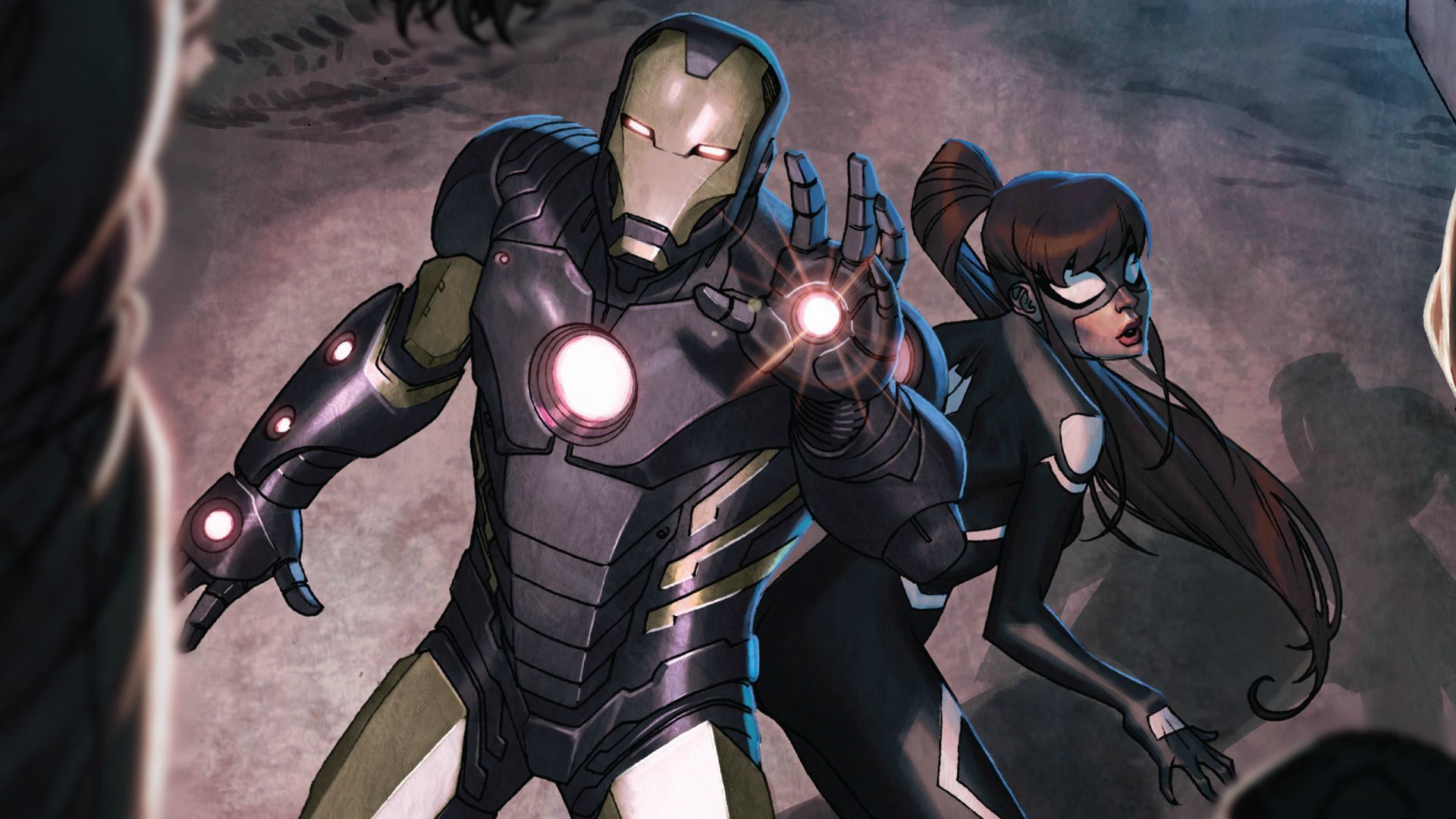 1920x1080 Download Wallpaper Iron Man, Marvel Comics, Tony Stark, Anya Corazon, Spider Girl, Section Fantasy In Resolution 1920x1080