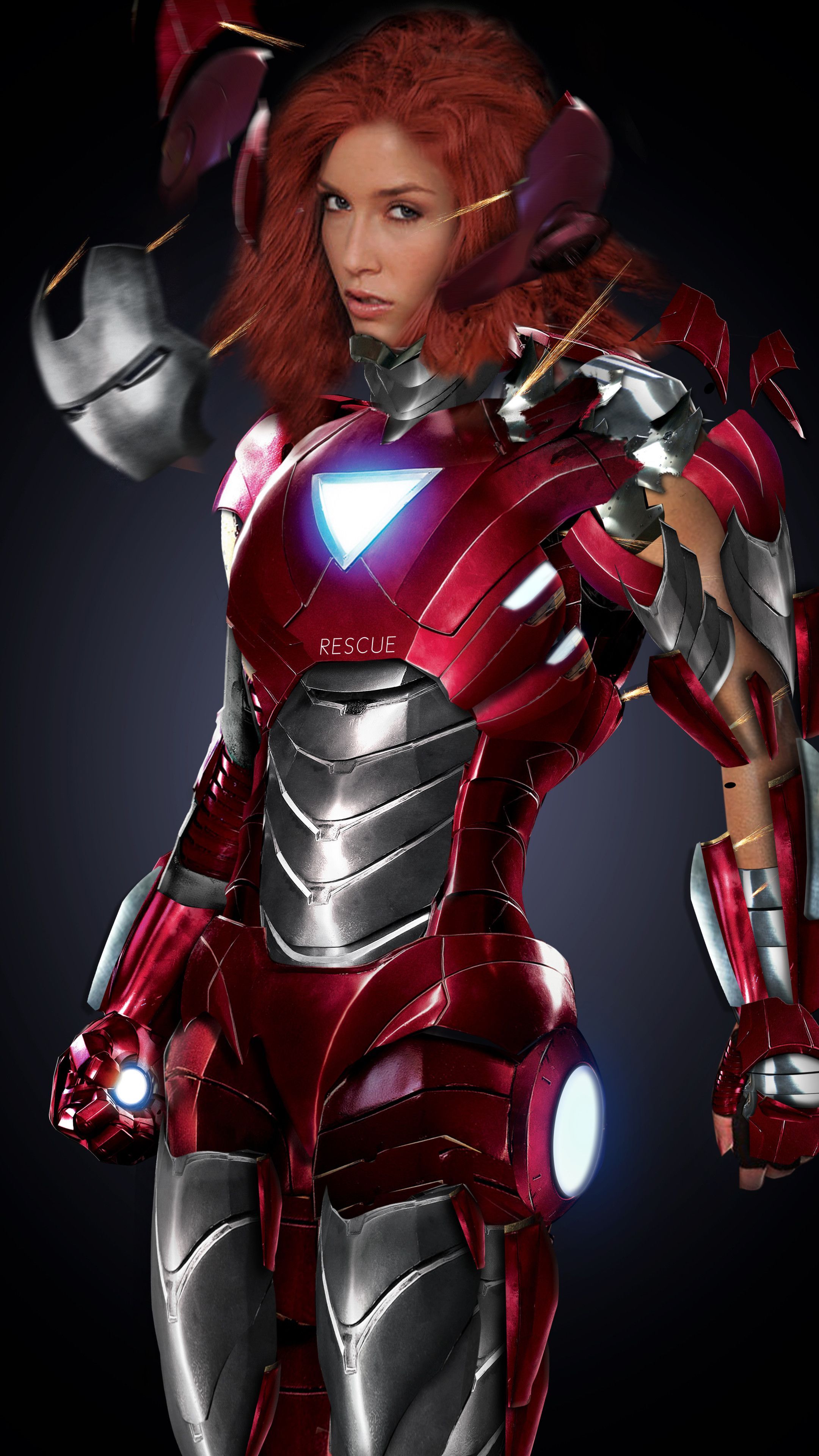 2160x3840 Iron Woman Wallpaper