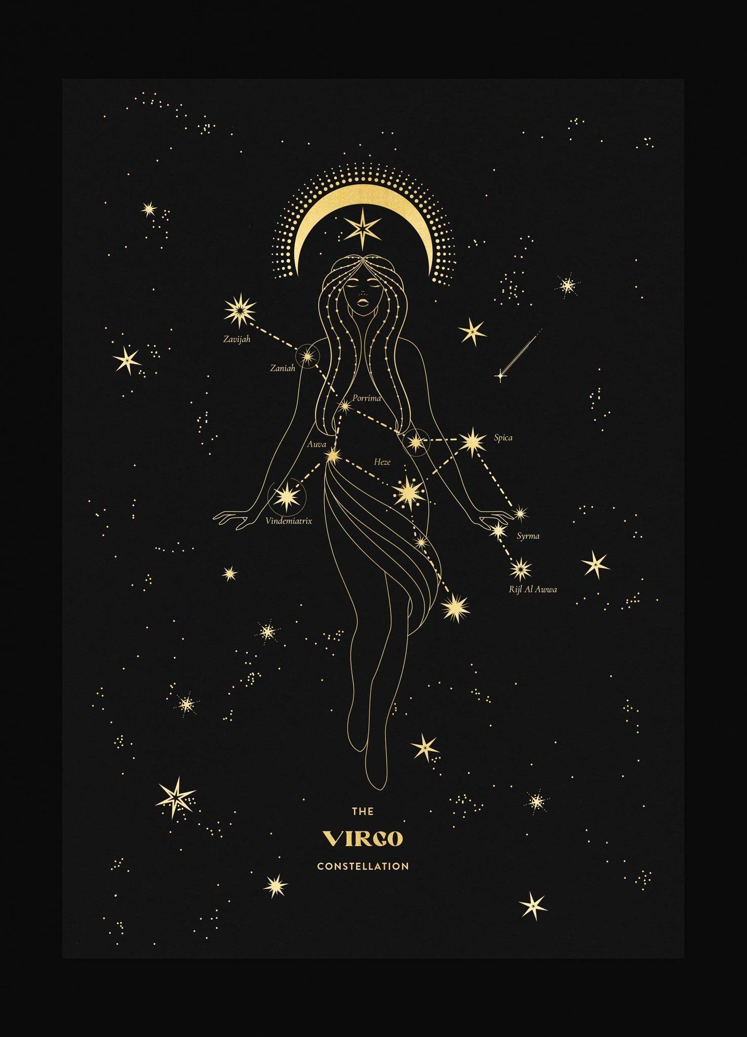 1475x2048 Virgo Figure Constellation Art Print