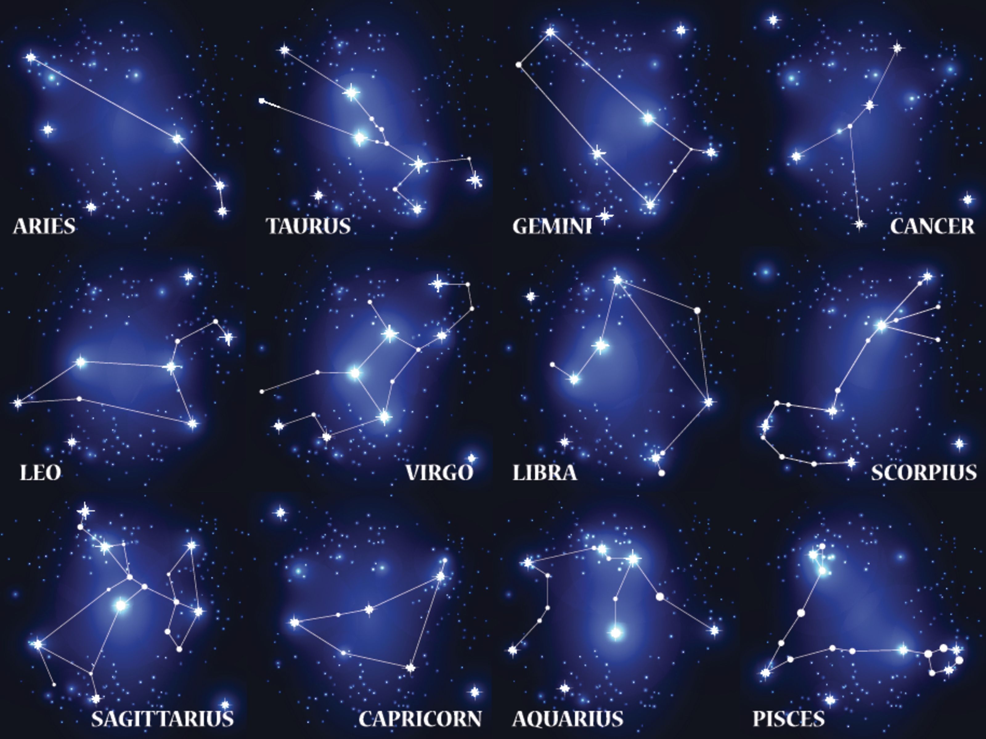 3200x2398 Zodiac Sign Constellations Wall Mural Your Way