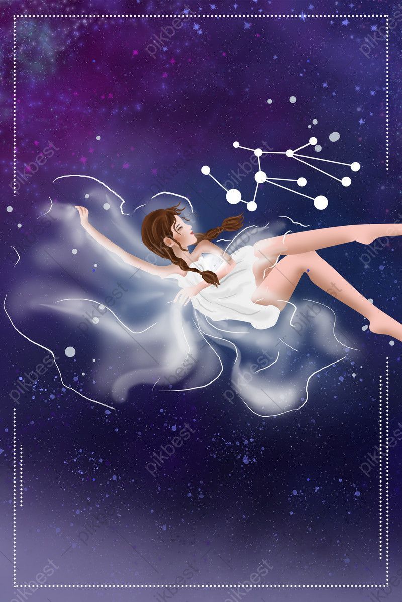 800x1199 Creative Twelve Constellation Virgo Background Template Background. PSD Free Download