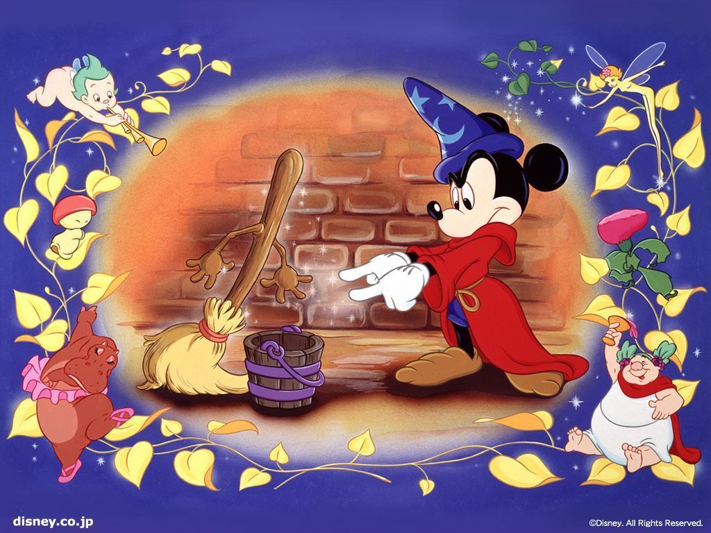 1024x768 Classic Disney Wallpaper: Fantasia Wallpaper. Fantasia disney, Disney, Disney wallpaper