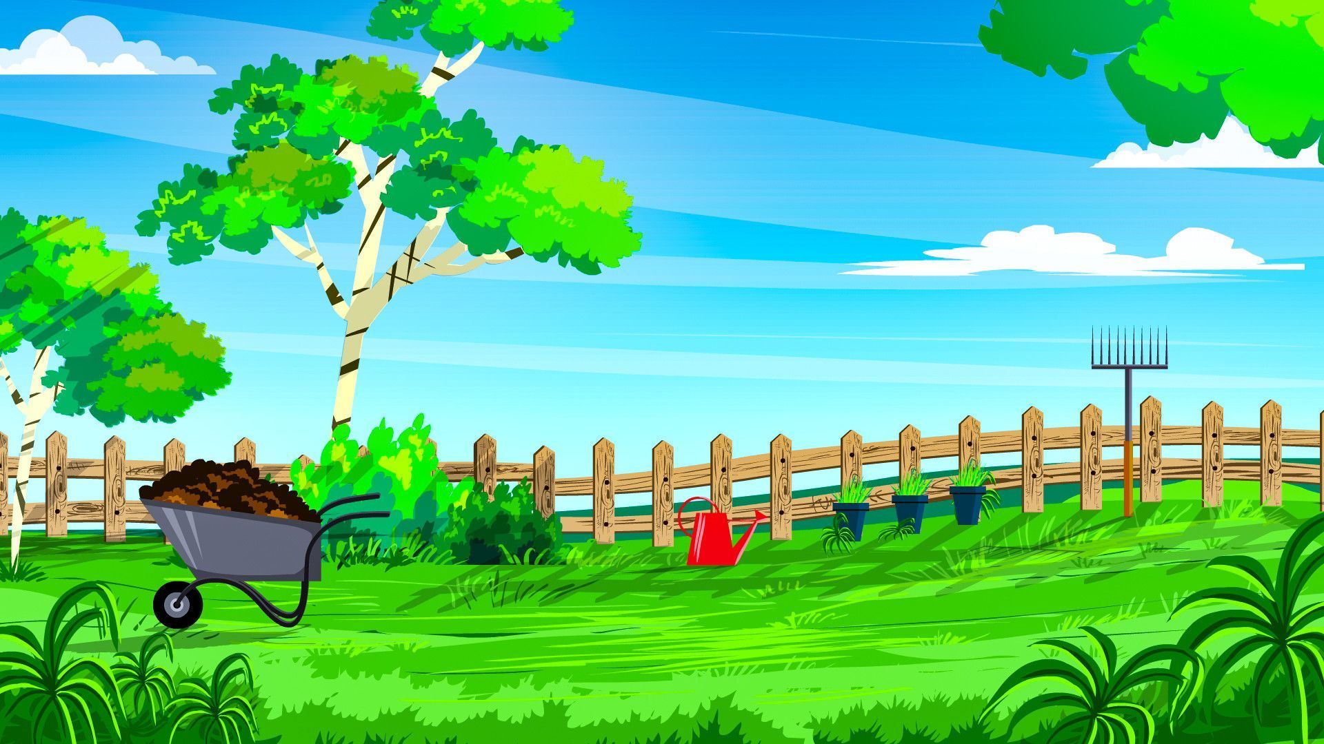 1920x1080 2D animation landscape background
