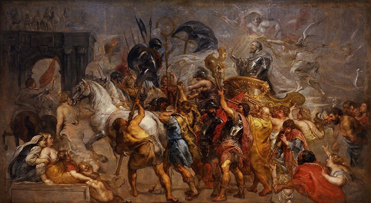 1280x702 Desktop Wallpaper Pieter Paul Rubens Triumphal entry of Henri IV in