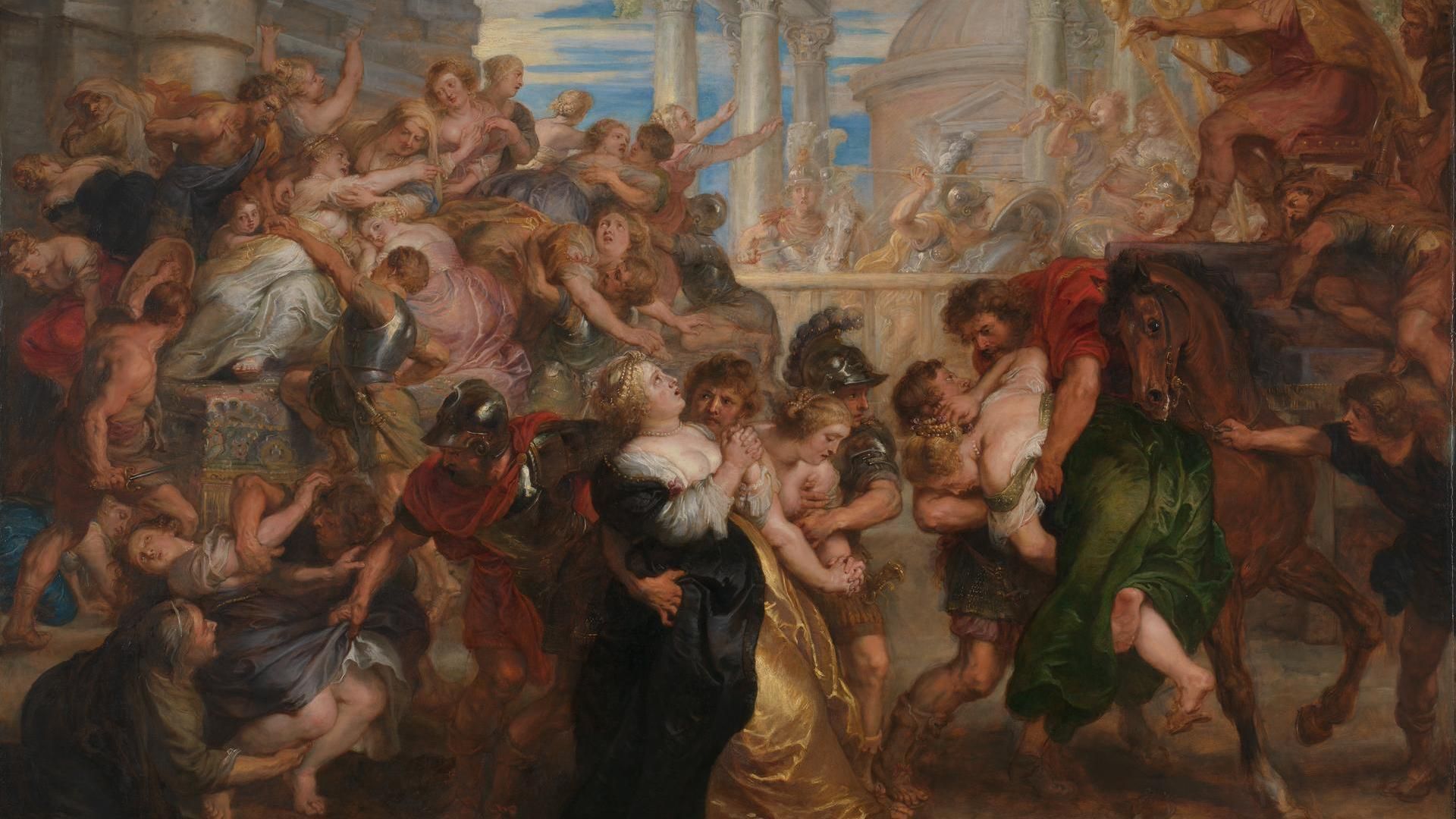 1920x1080 Peter Paul Rubens. The Rape of the Sabine Women. NG38. National Gallery, London