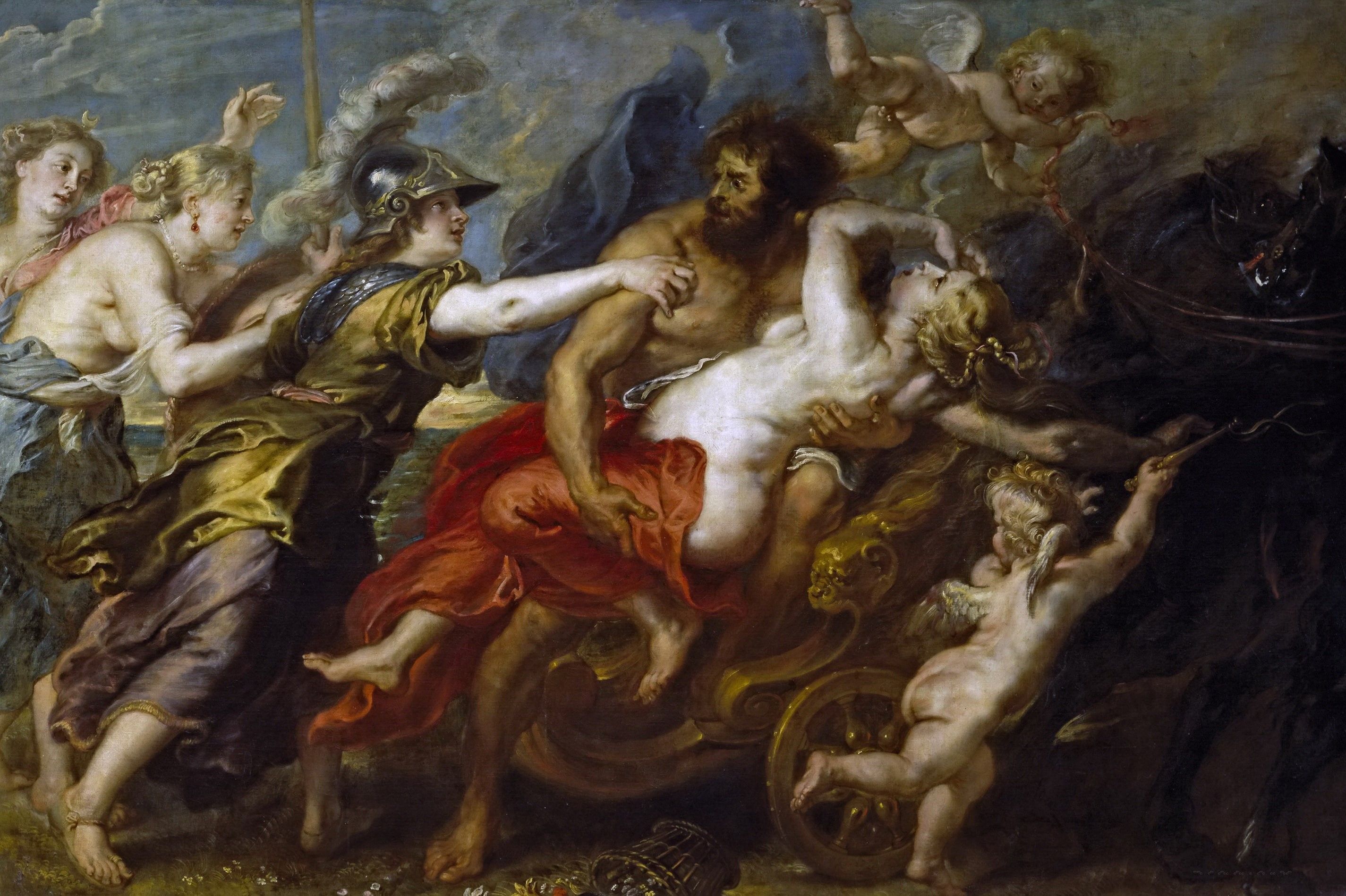 2850x1899 Wallpaper / Pieter Paul Rubens, picture, mythology, Peter Paul Rubens, 2K, The Abduction Of Proserpine free download