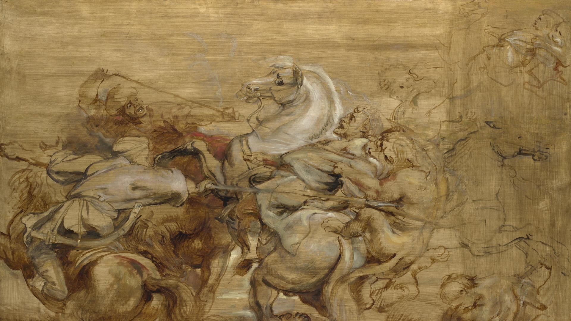 1920x1080 Peter Paul Rubens. A Lion Hunt. NG853.1. National Gallery, London
