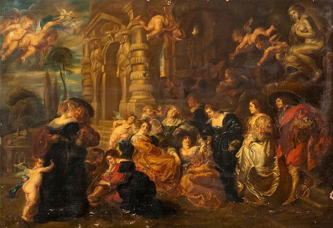 1096x750 Peter Paul Rubens. The love garden (19th Century)