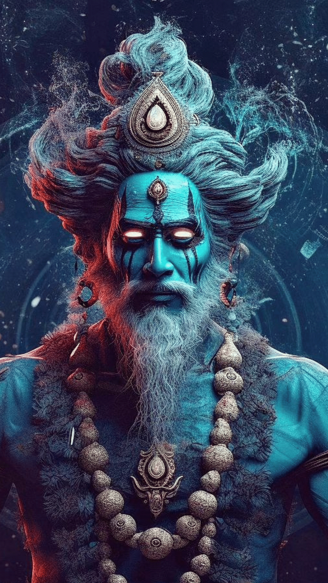 1080x1920 From Lord Shiva To Rama; Artist Creates AI Image Of Hindu Gods With Elements From The Universe