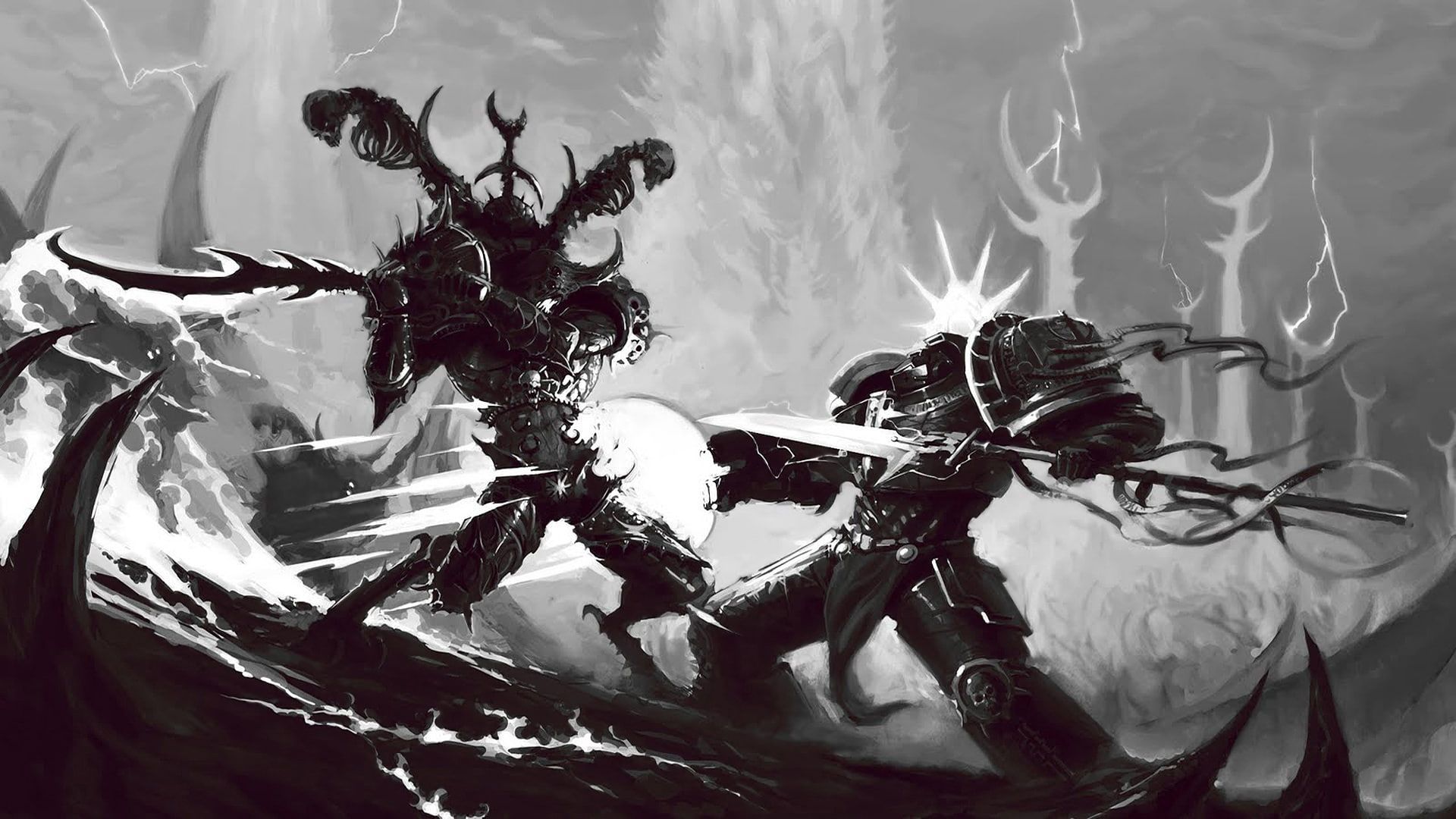 1920x1080 Wallpaper / grey knights, the demon, chaos, 1080P, fight, terminator, warhammer 40k free download