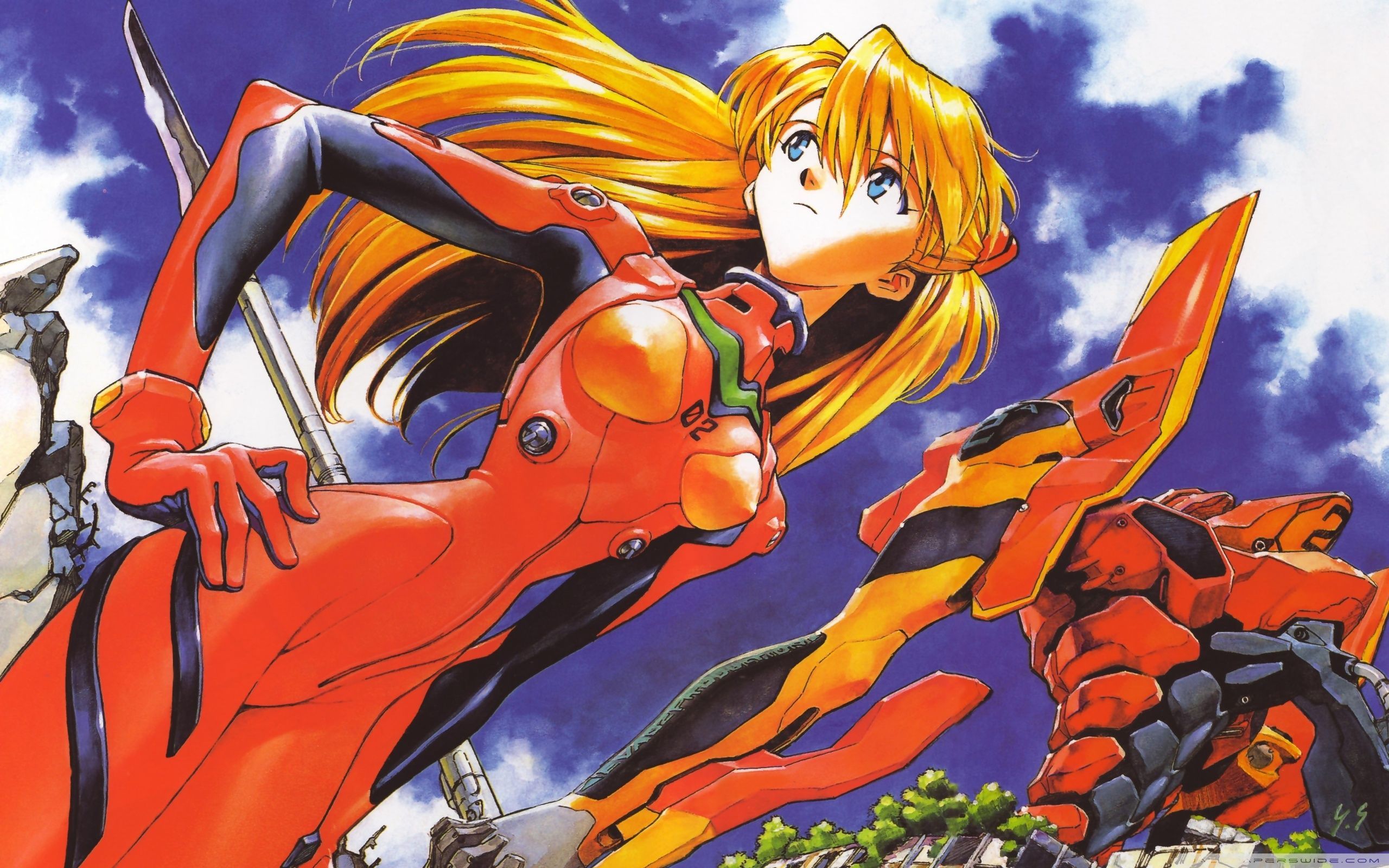 2560x1600 Asuka Langley Soryu Neon Genesis Evangelion Ultra HD Desktop Background Wallpaper for 4K UHD TV : Tablet