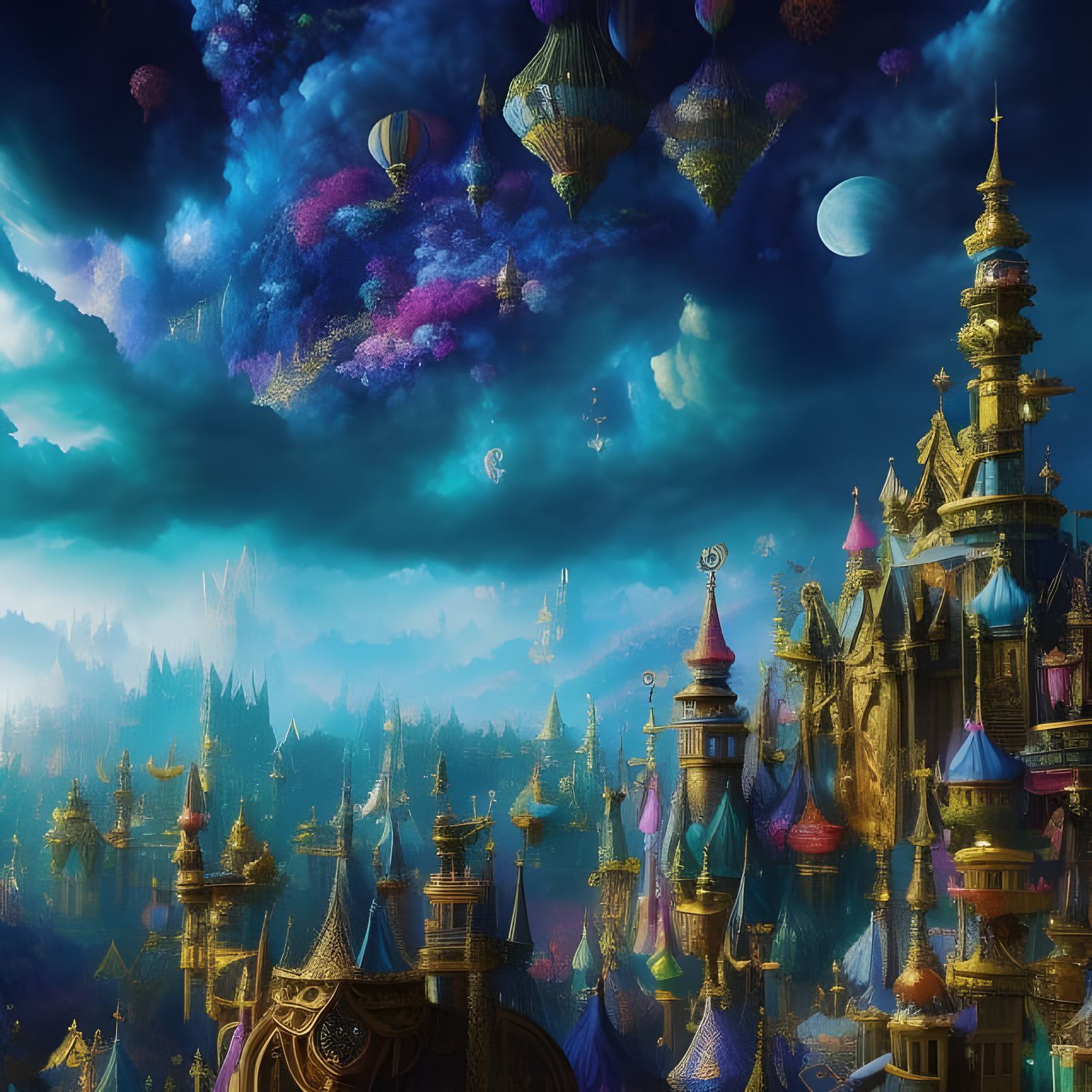 1600x1600 Fantasy kingdom, industrial age Generated Artwork