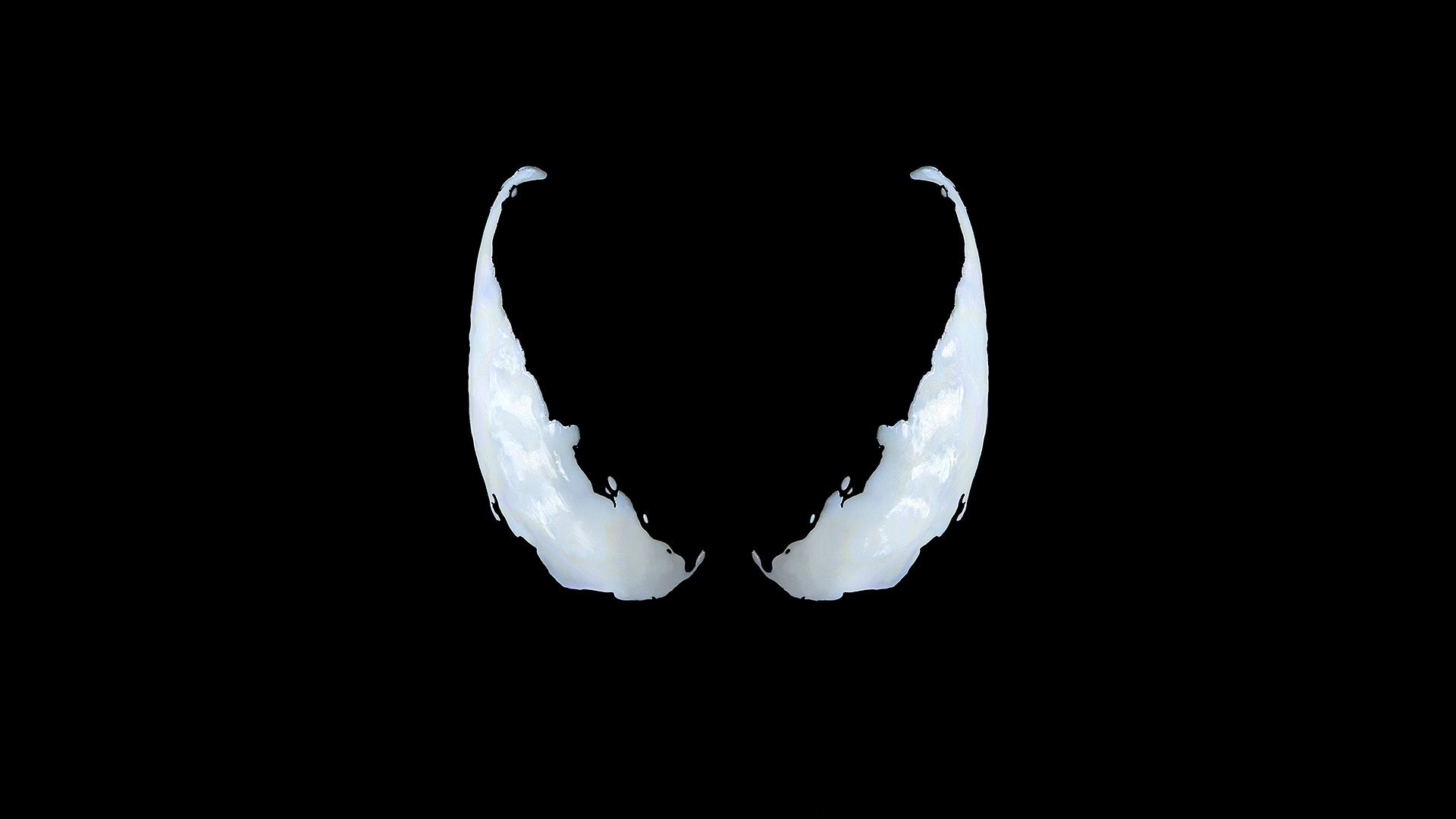 1920x1080 wallpaper for desktop, laptop. marvel venom logo dark eye art simple minimal