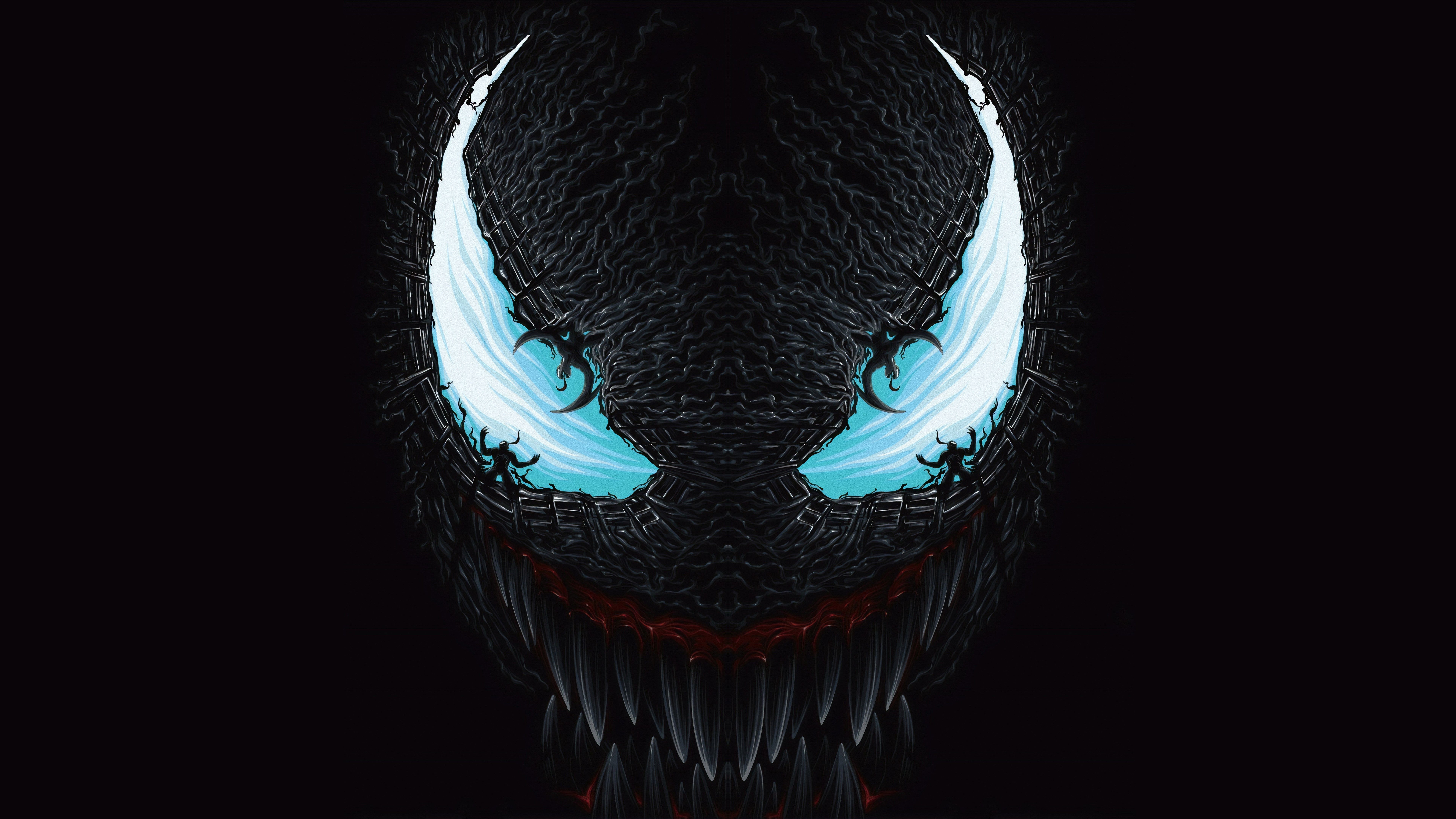 7680x4320 4K, Venom, fangs, Marvel Comics, dark Gallery HD Wallpaper