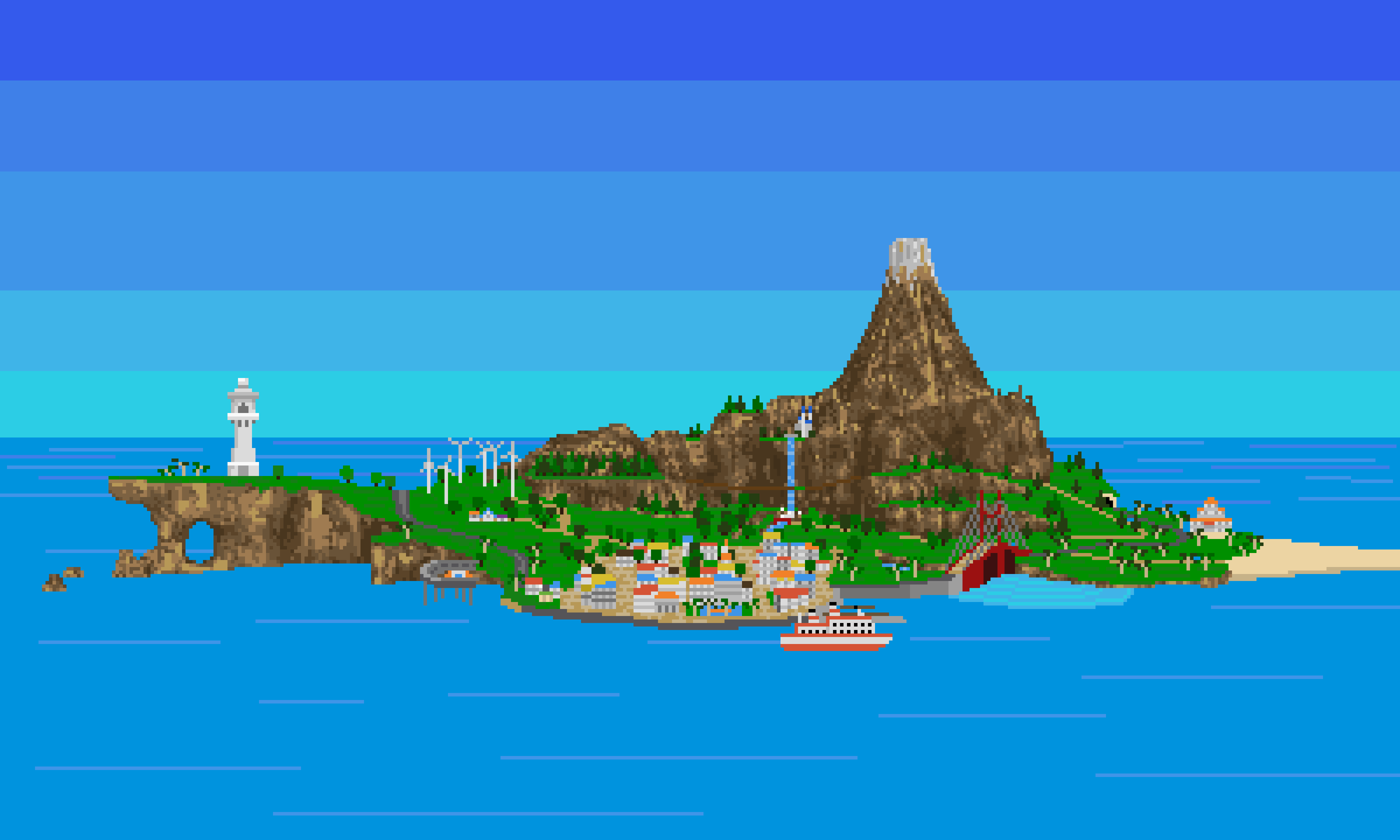 4000x2400 Wuhu Island from Wii Sports Resort- desktop wallpaper