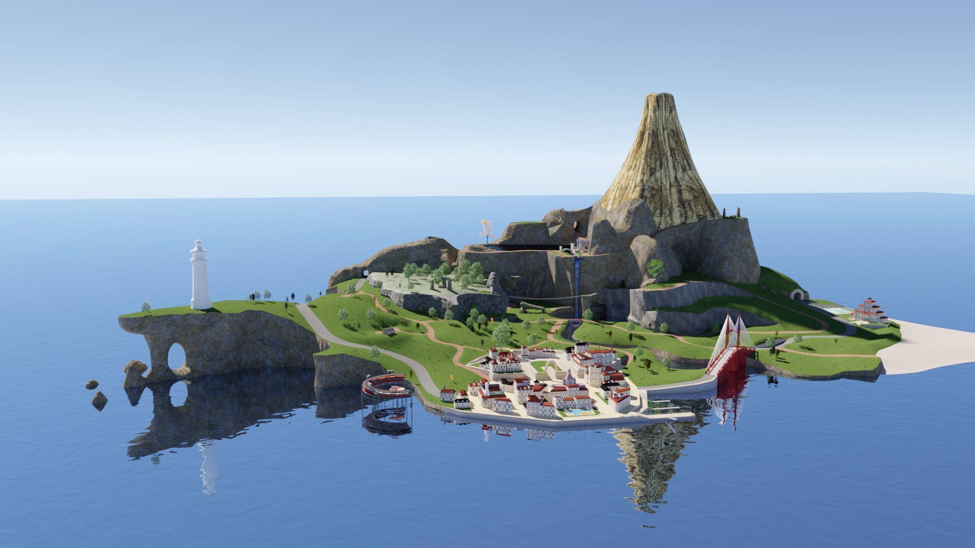 1920x1080 Download Nintendo Wii Sports Resort Wuhu Island Graphic Art Wallpaper