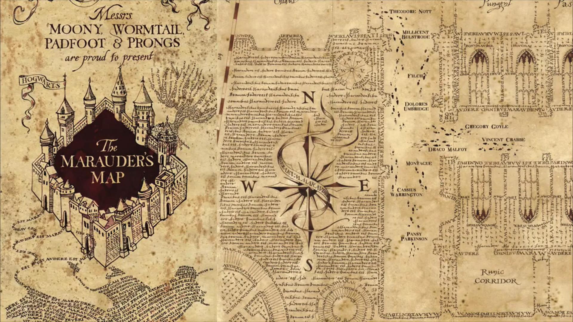 1920x1080 Harry Potter Map Wallpaper