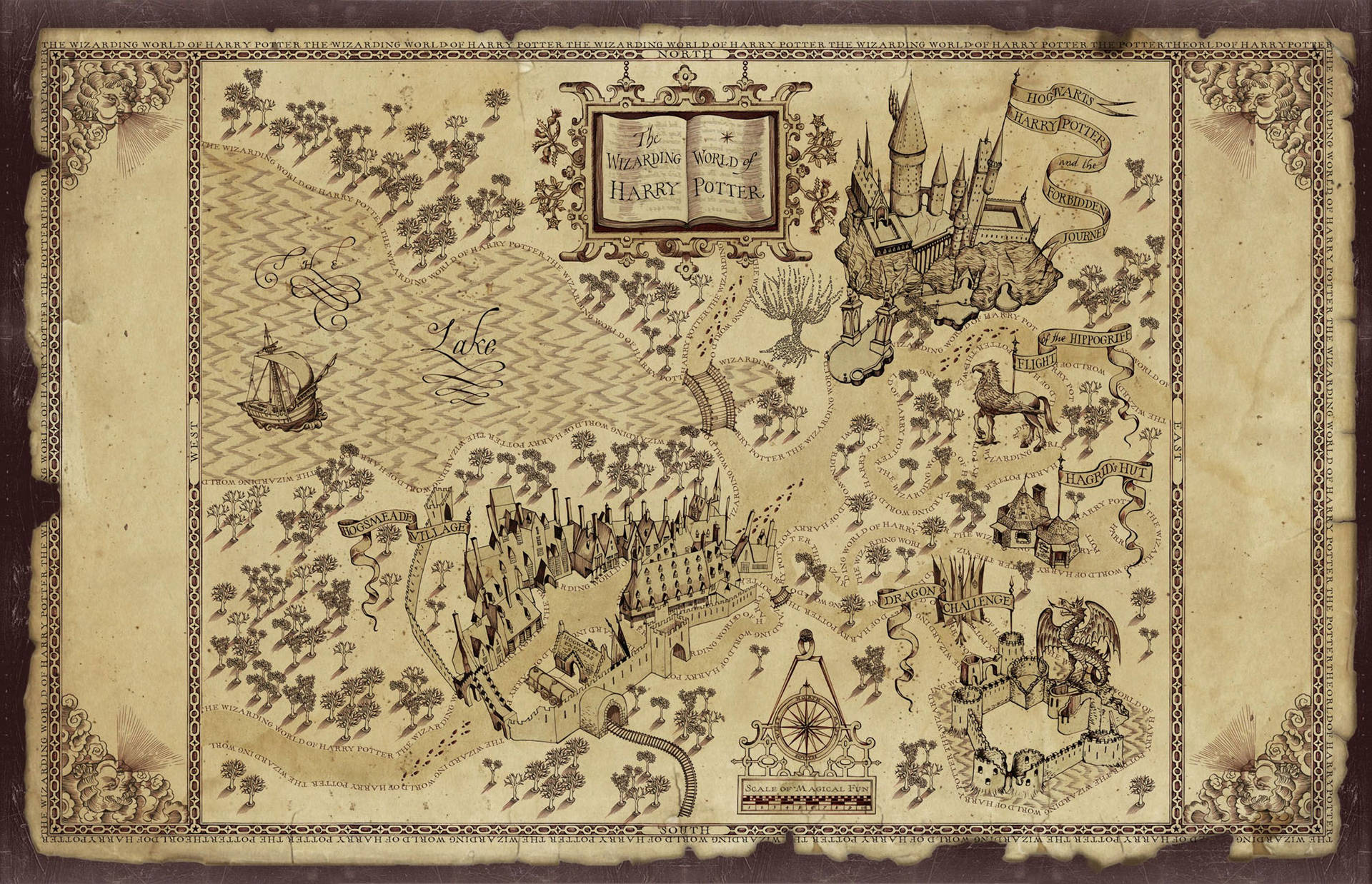 1920x1238 Download Hogwarts Map Harry Potter Desktop Wallpaper