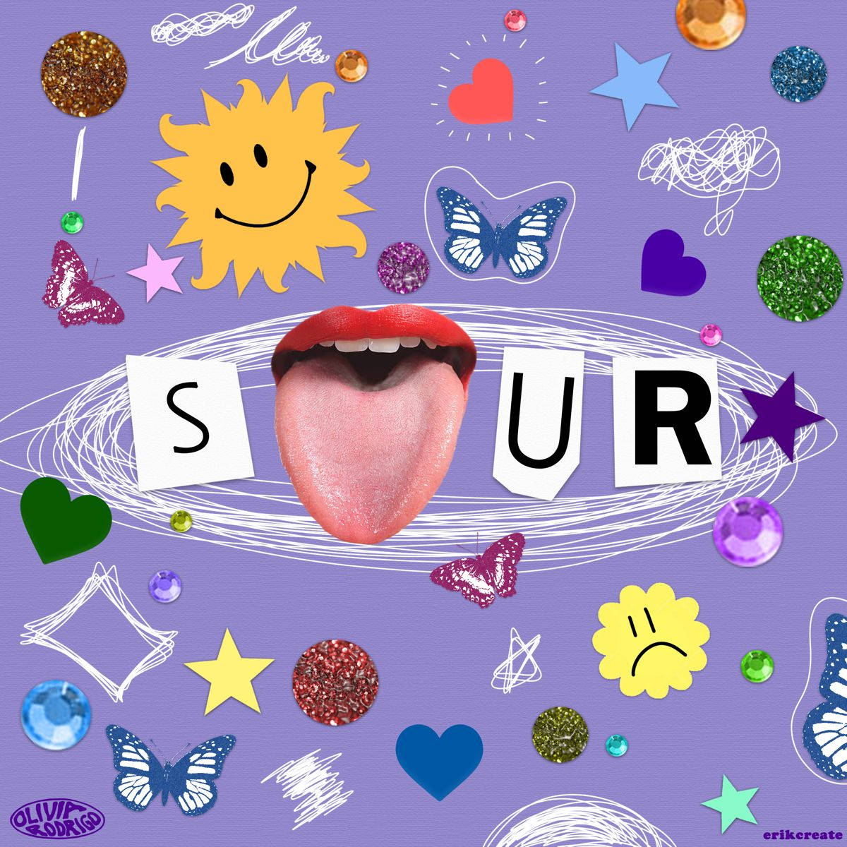 1200x1200 Download Olivia Rodrigo's Sour Album Cover Wallpaper