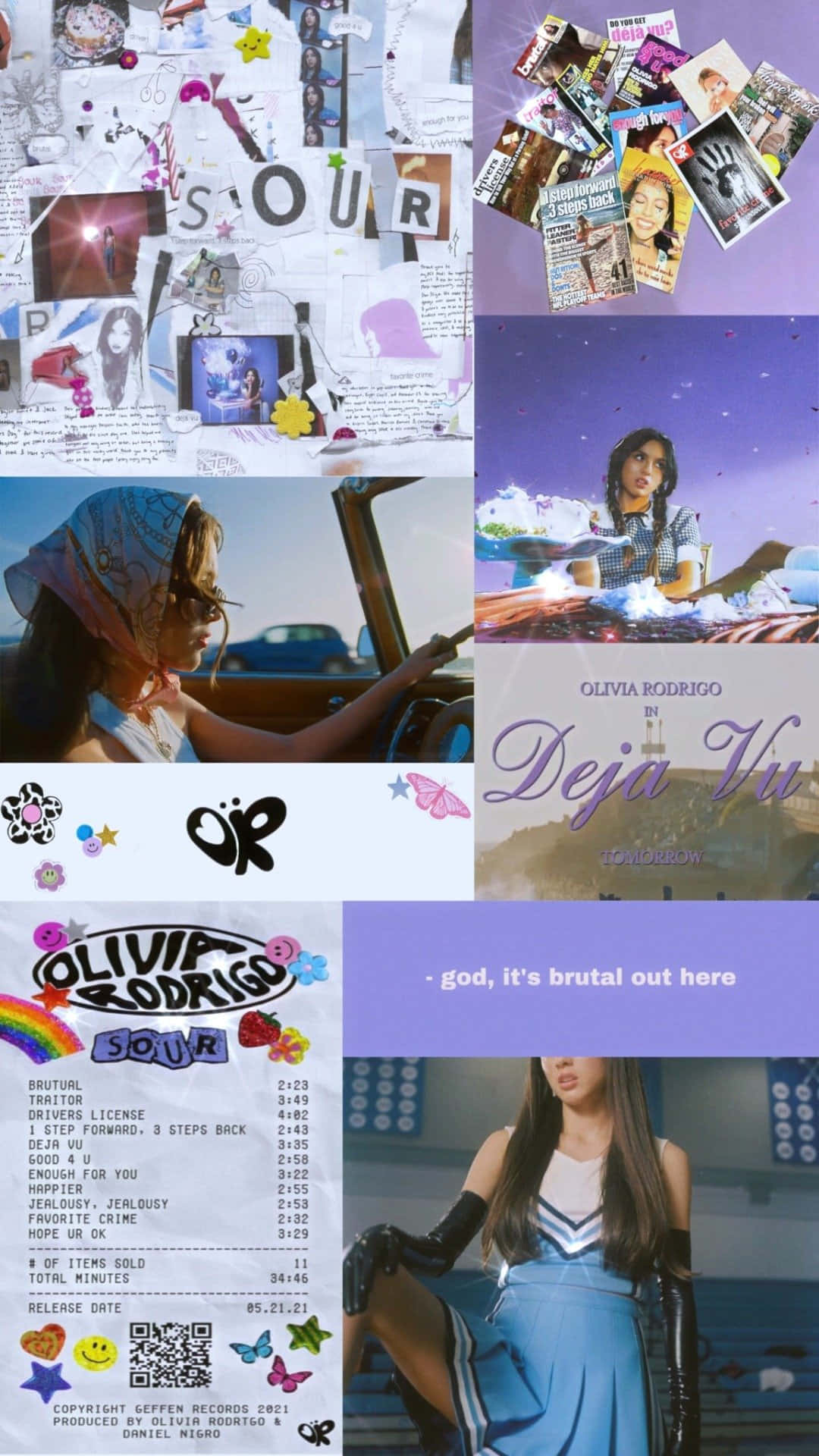 1080x1920 Download Olivia Rodrigo Aesthetic Phone Theme Wallpaper