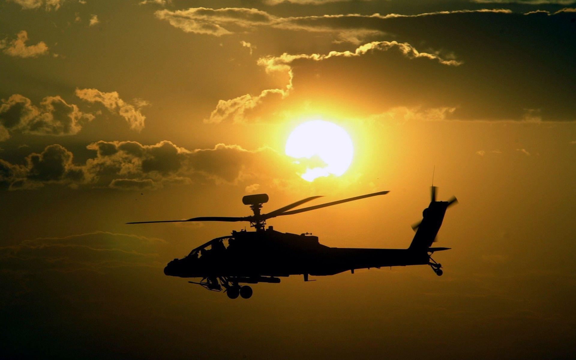 1920x1200 ah 64 apache sunset helicopters wallpaper and background