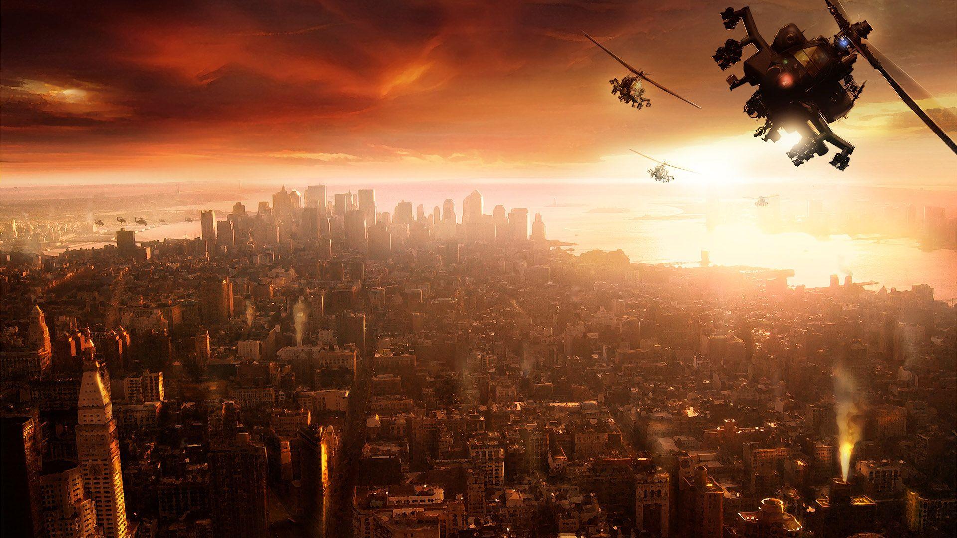 1920x1080 Apache on City Sky