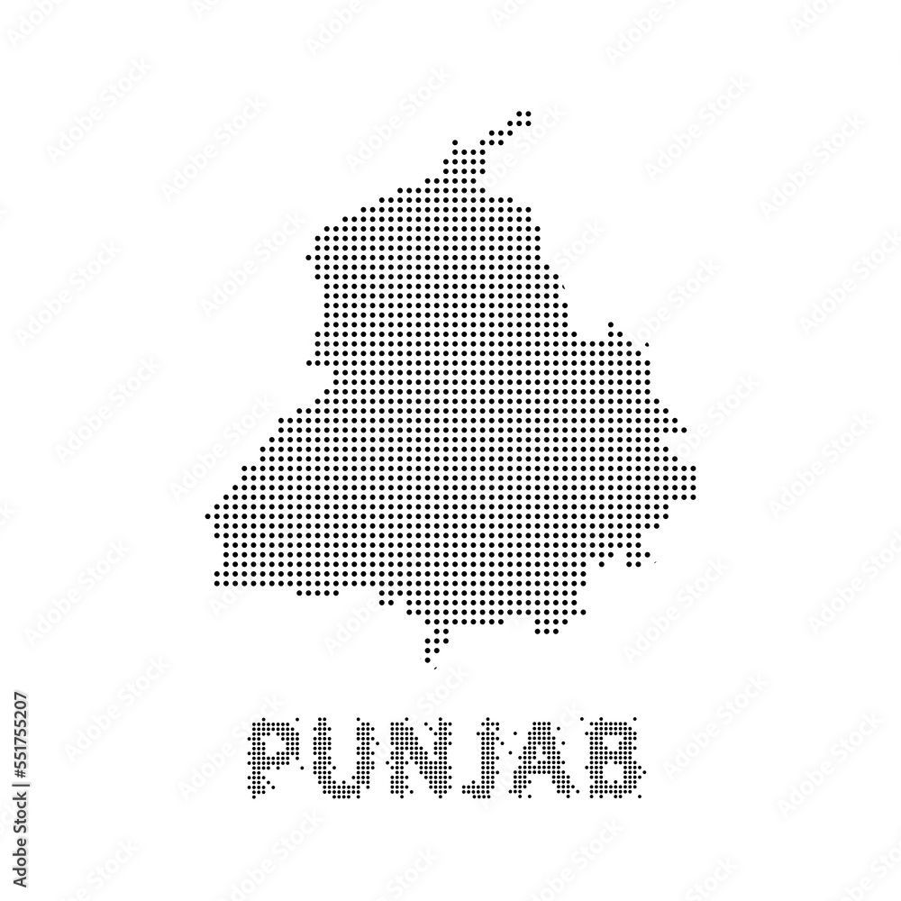 Punjab India Map Print Road Map Art Poster Ludhiana - Etsy UK